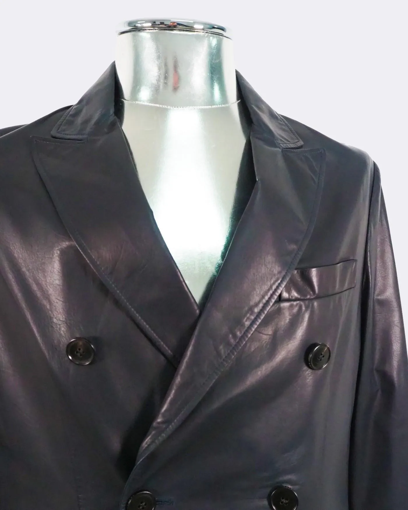Leather Pea Coat