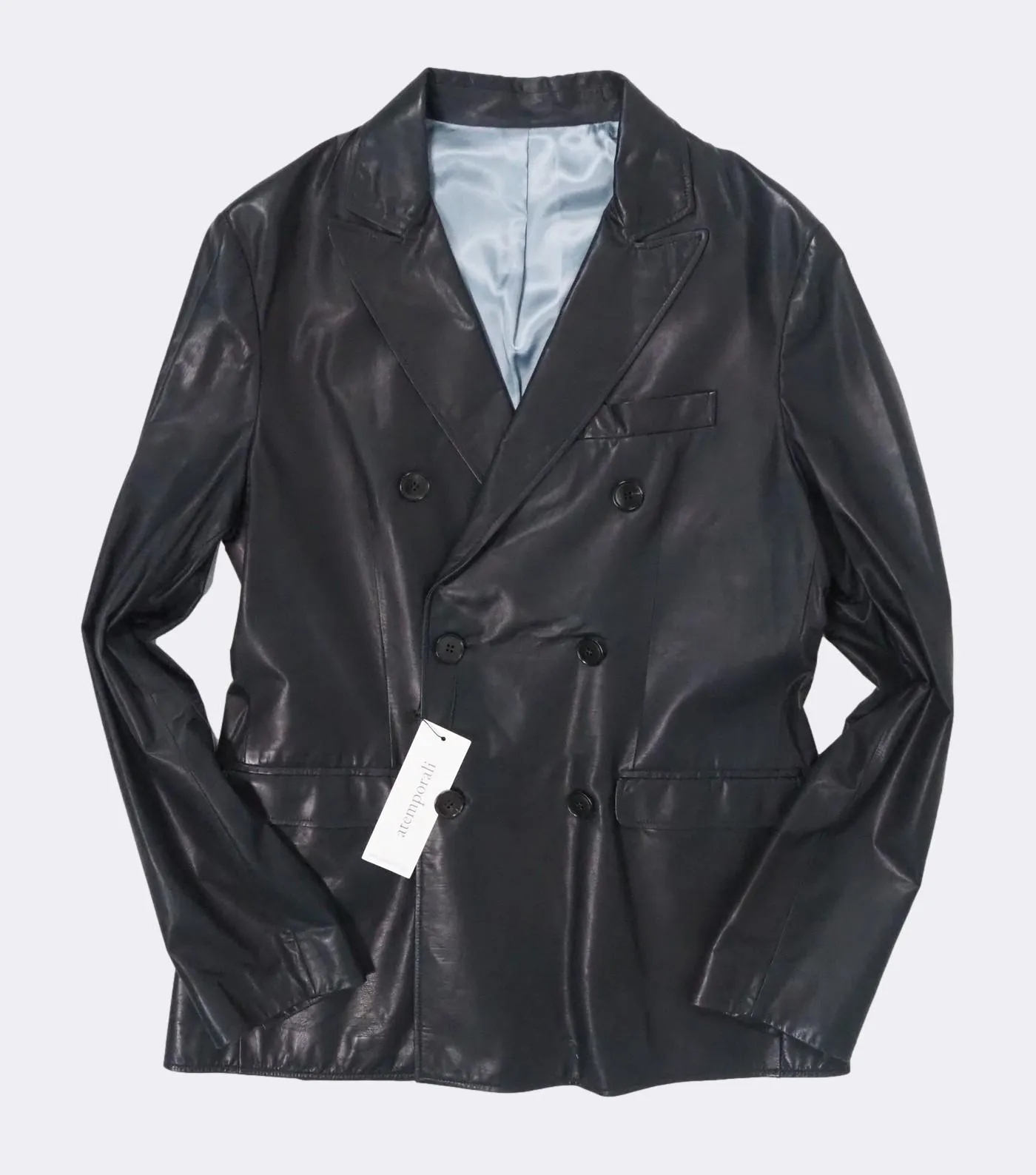 Leather Pea Coat