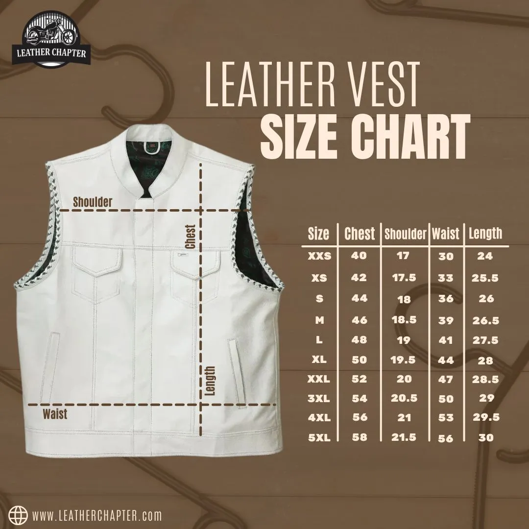 Leather Vest Maroon Leather Vest Denim Vest Leather Men Vest Biker vest Motorcycle Vest Men Motorcycle Gifts For Men Braided Vest
