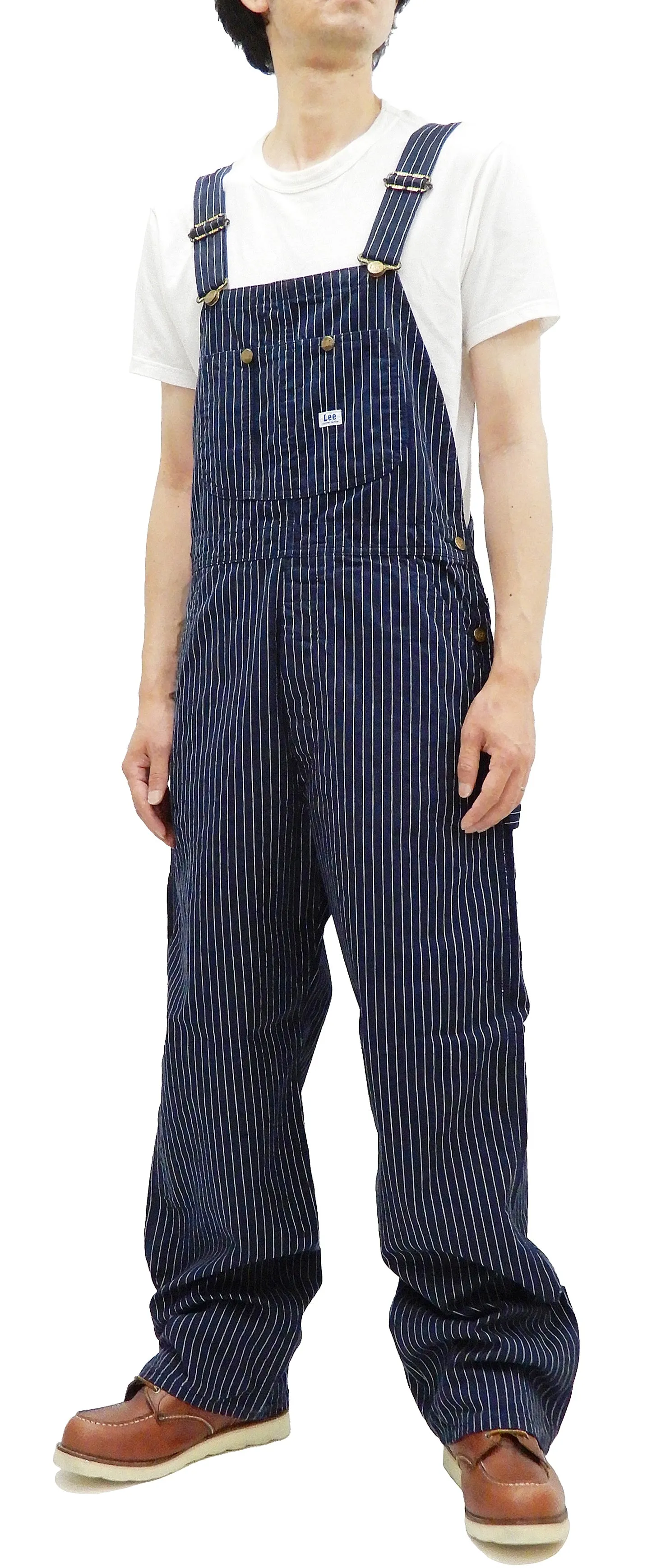 Lee Overalls Men's Casual Fashion Wabash Stripe Bib Overall High-Back LM7254 LM7254-1204