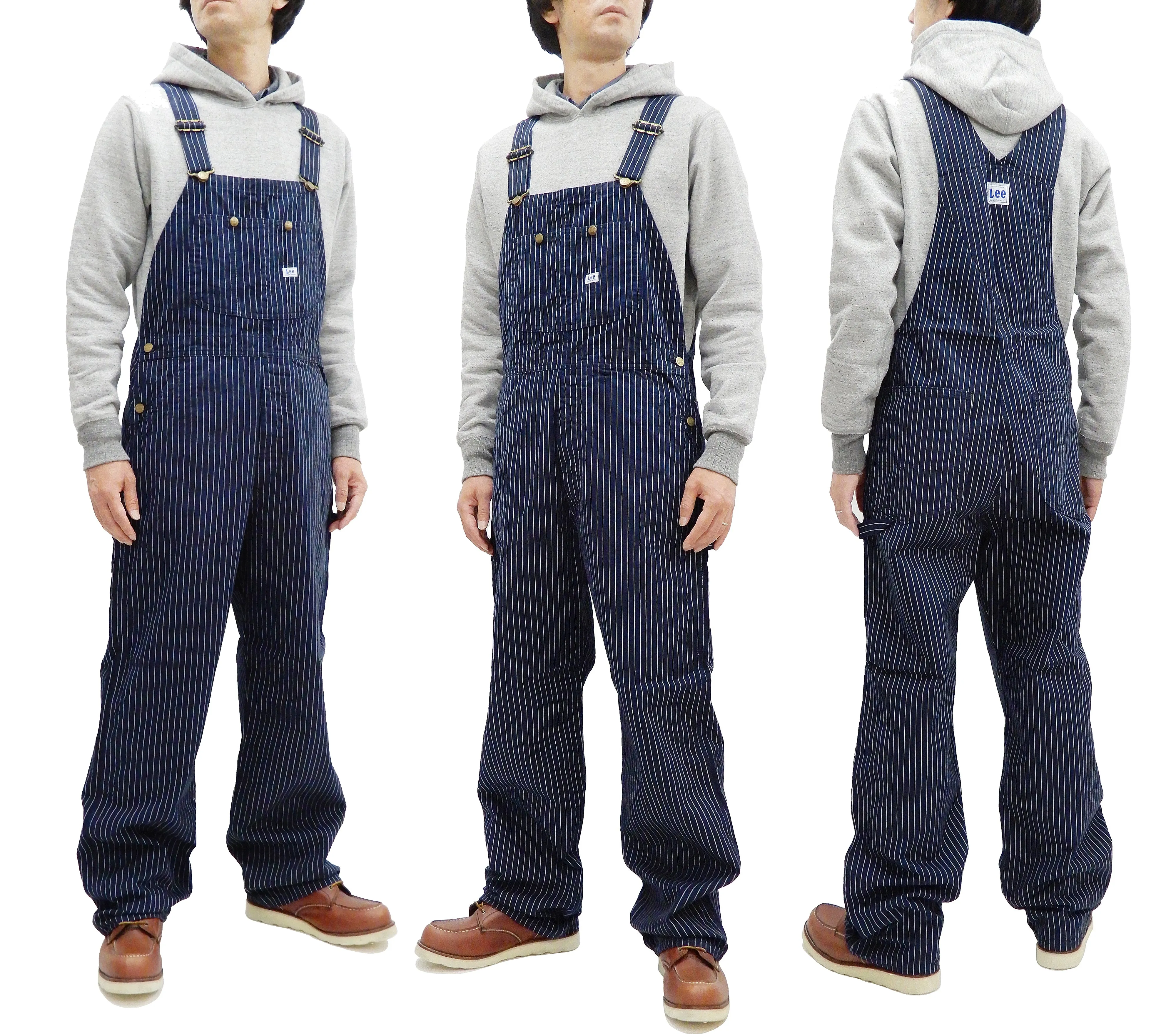 Lee Overalls Men's Casual Fashion Wabash Stripe Bib Overall High-Back LM7254 LM7254-1204