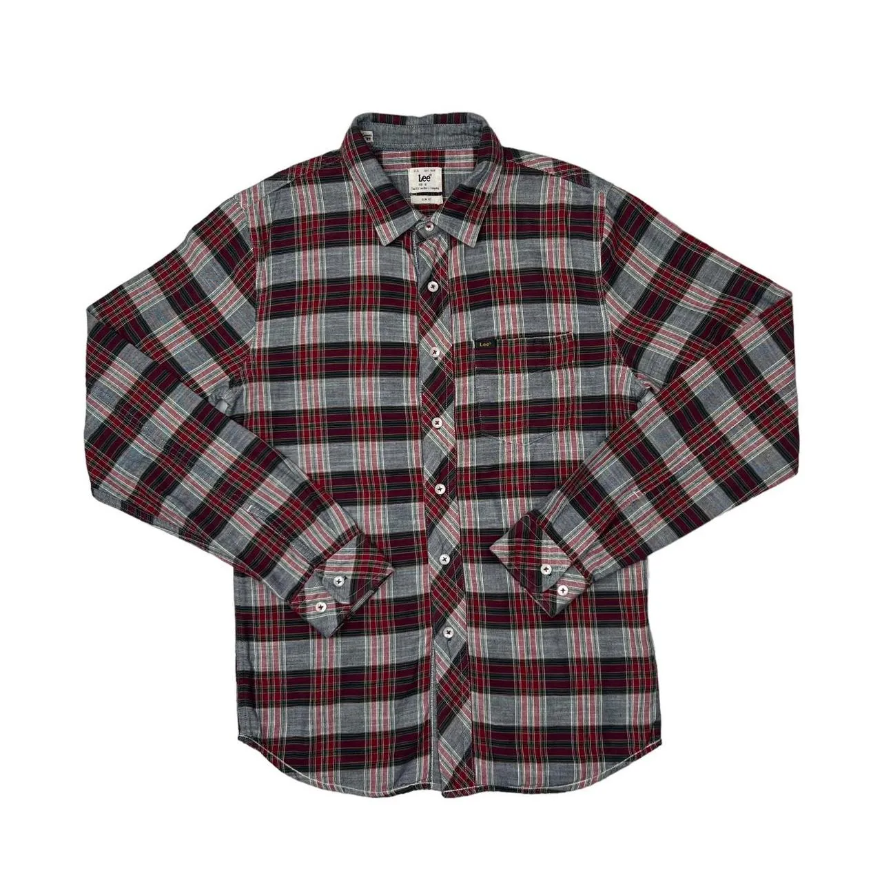 LEE “Slim Fit” Kansas ‘89 Lumberjack Plaid Check Long Sleeve Flannel Cotton Shirt