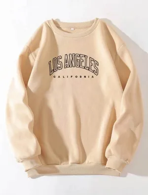Lemon Tart Women's Printed Sweatshirt LTWPRSW1 - Cream