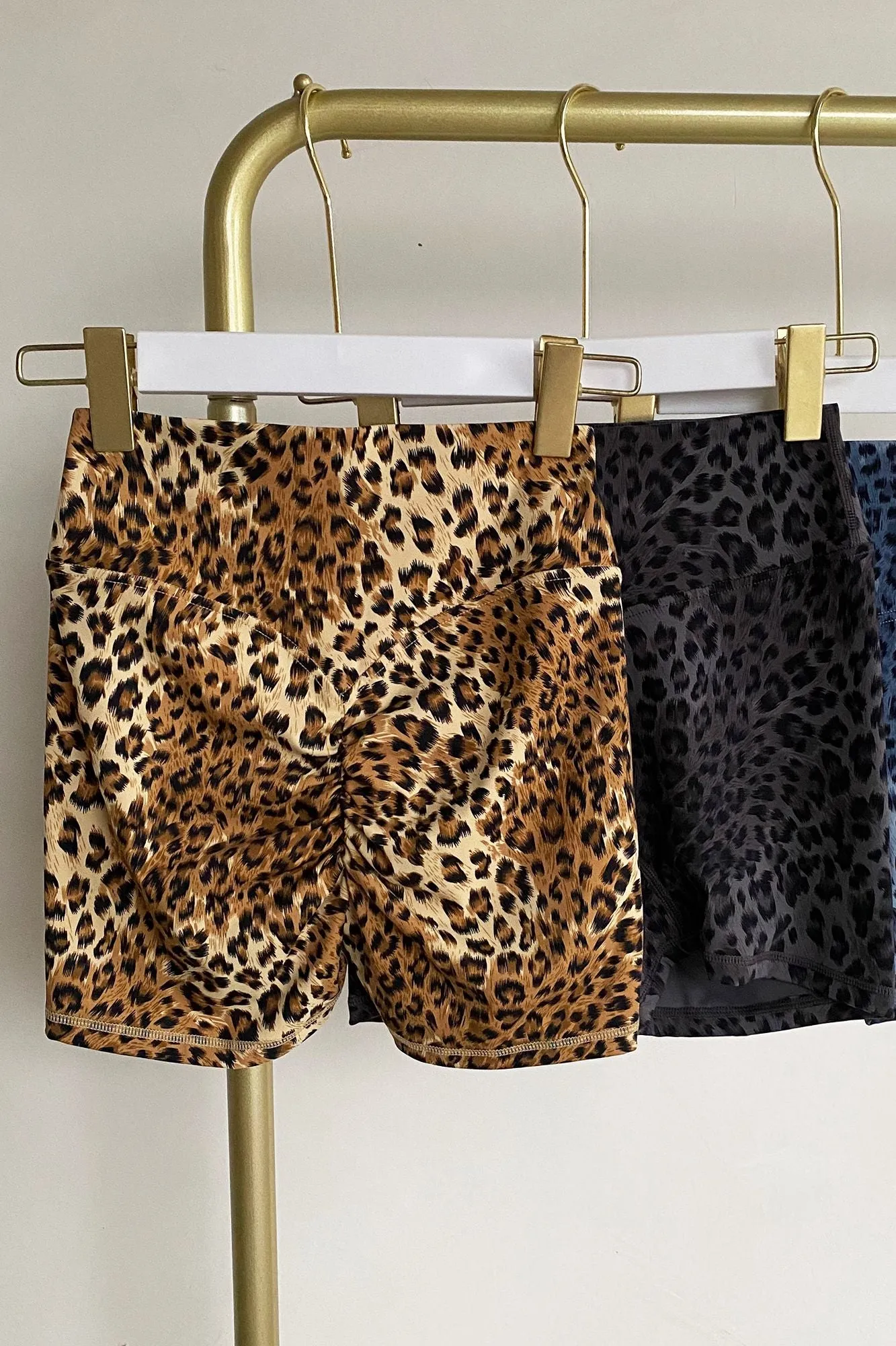 Leopard Seamless Mini Shorts