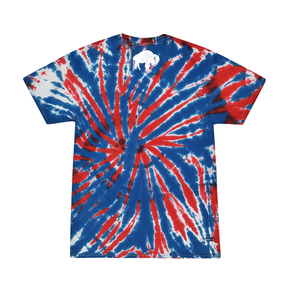Lets Go Buffalo tie-dye t-shirt
