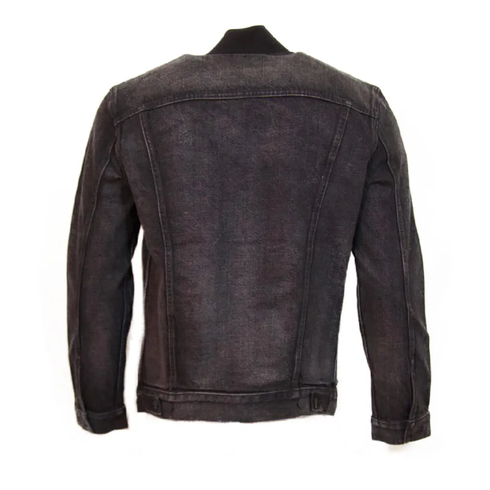 Levi's Men's Jean Jacket Denim Trucker Long Sleeve Track Stripe Button Up Coat