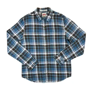 LEVI'S "Modern Fit" Multi Plaid Check Long Sleeve Flannel Shirt