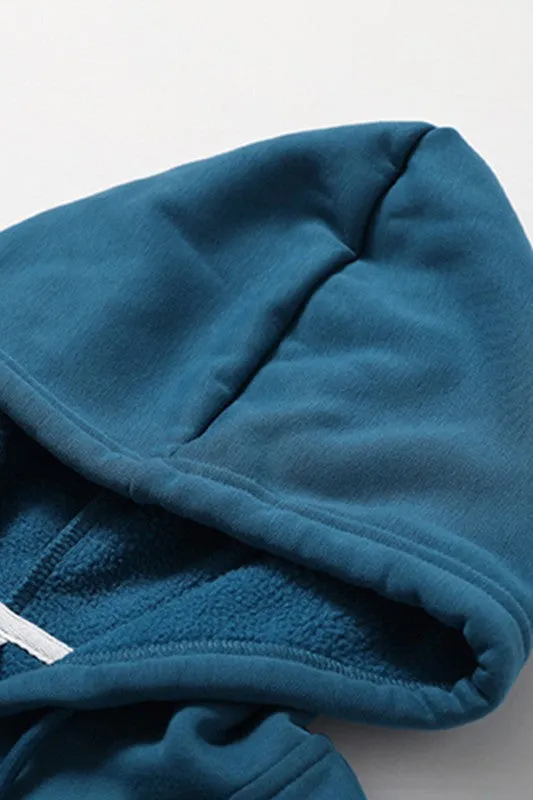 Liliana long sleeve zipper hooded sweatershirt