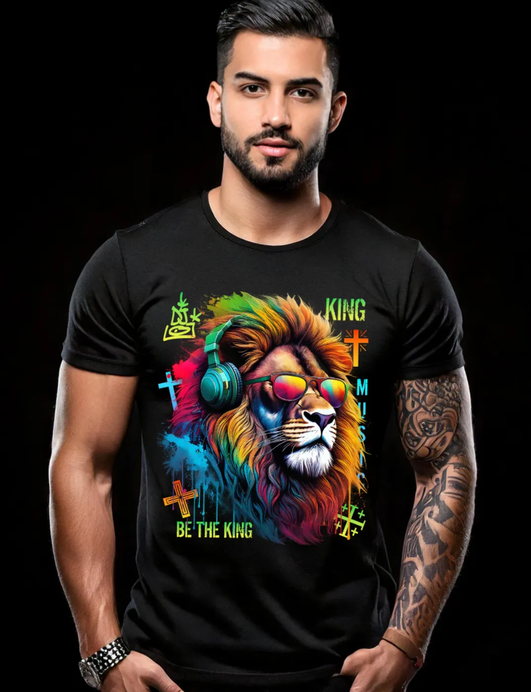 Lion Jamaican DJ Art Exclusive T-Shirts | GM TM