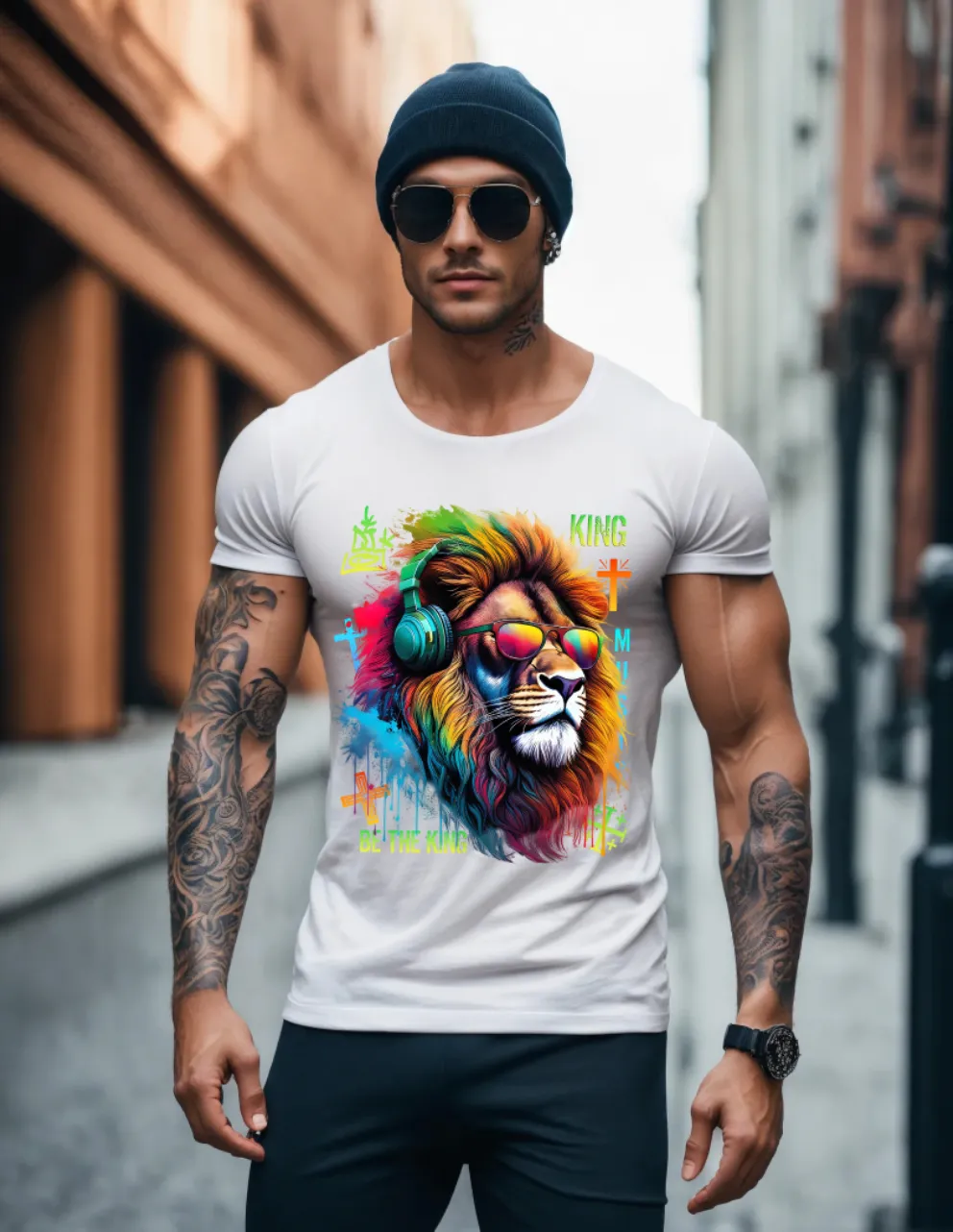 Lion Jamaican DJ Art Exclusive T-Shirts | GM TM