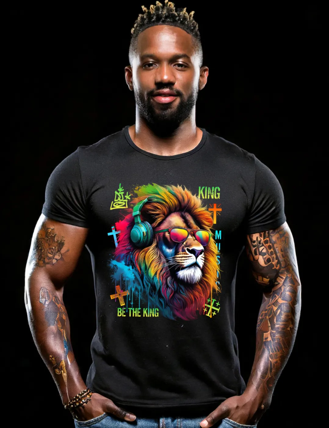 Lion Jamaican DJ Art Exclusive T-Shirts | GM TM