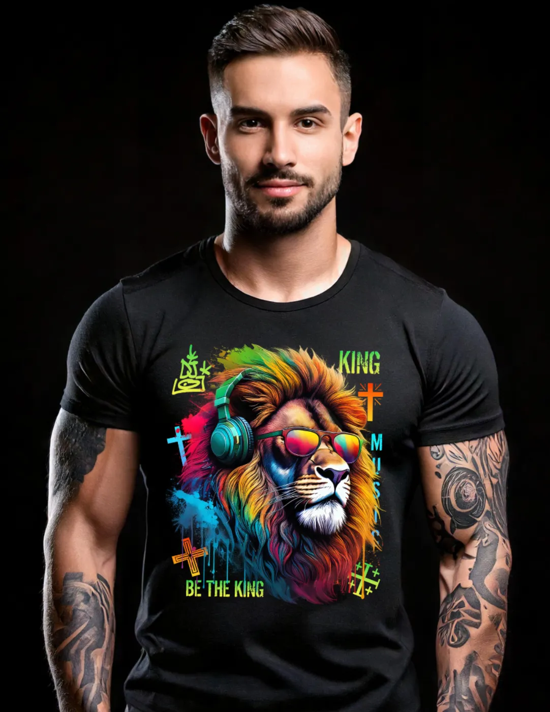 Lion Jamaican DJ Art Exclusive T-Shirts | GM TM