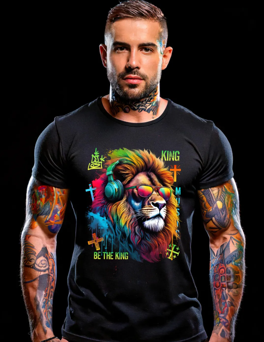 Lion Jamaican DJ Art Exclusive T-Shirts | GM TM