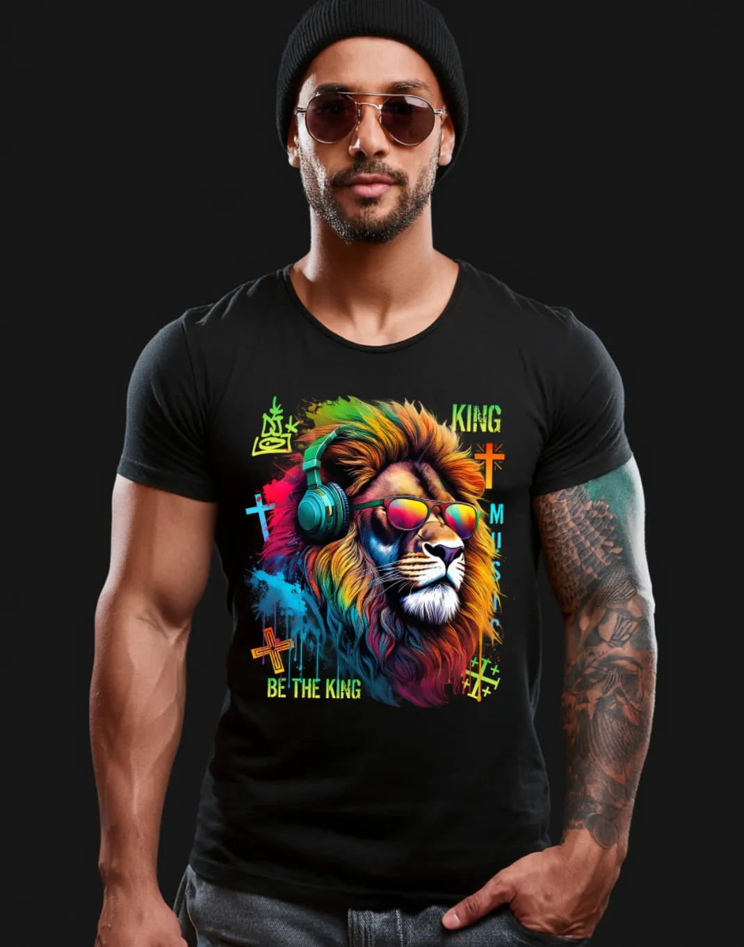 Lion Jamaican DJ Art Exclusive T-Shirts | GM TM