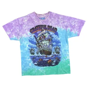 Liquid Blue THE GRATEFUL DEAD "Ship Of Fools" Psychedelic Rock Music Band Tie Dye Graphic T-Shirt