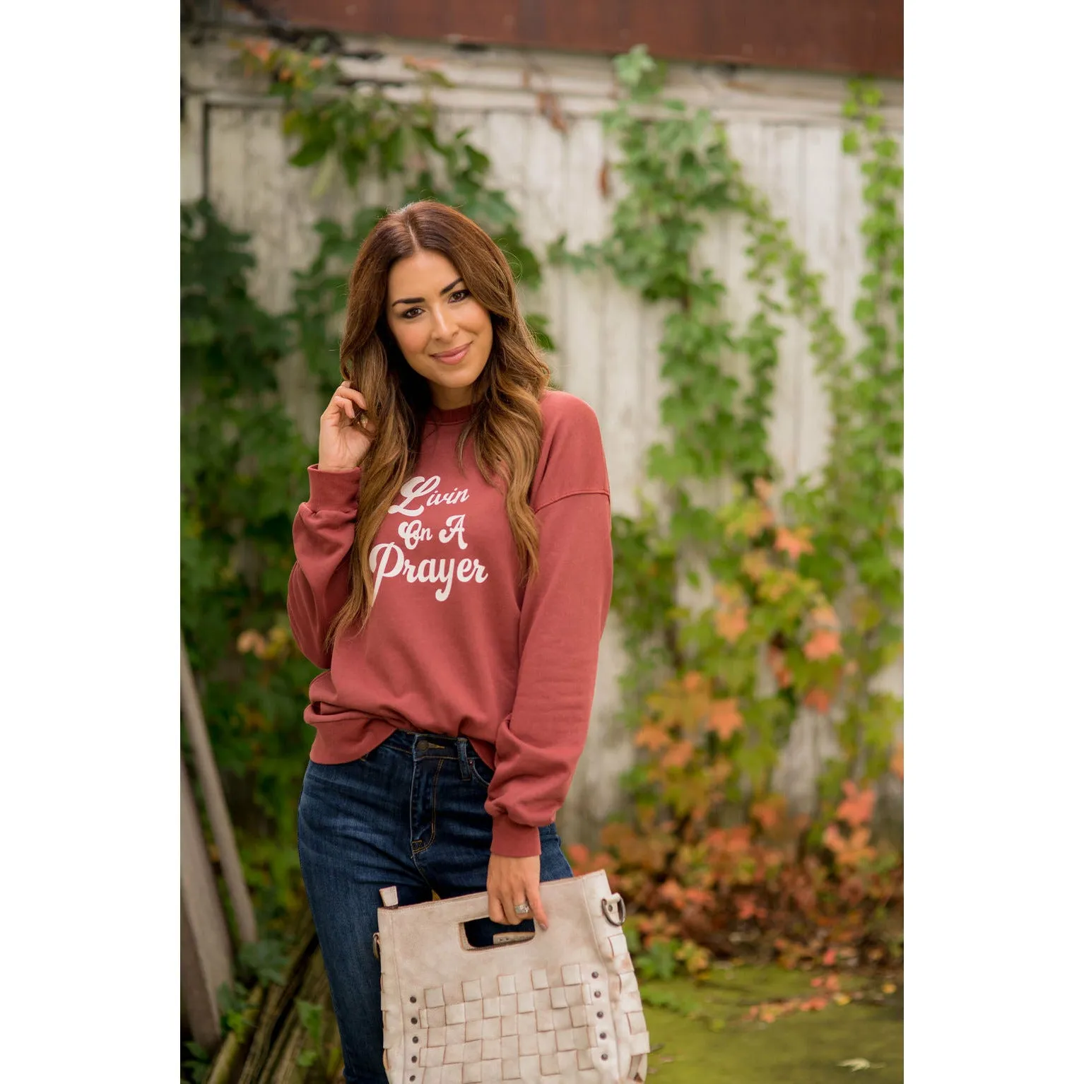 Livin On A Prayer Crewneck