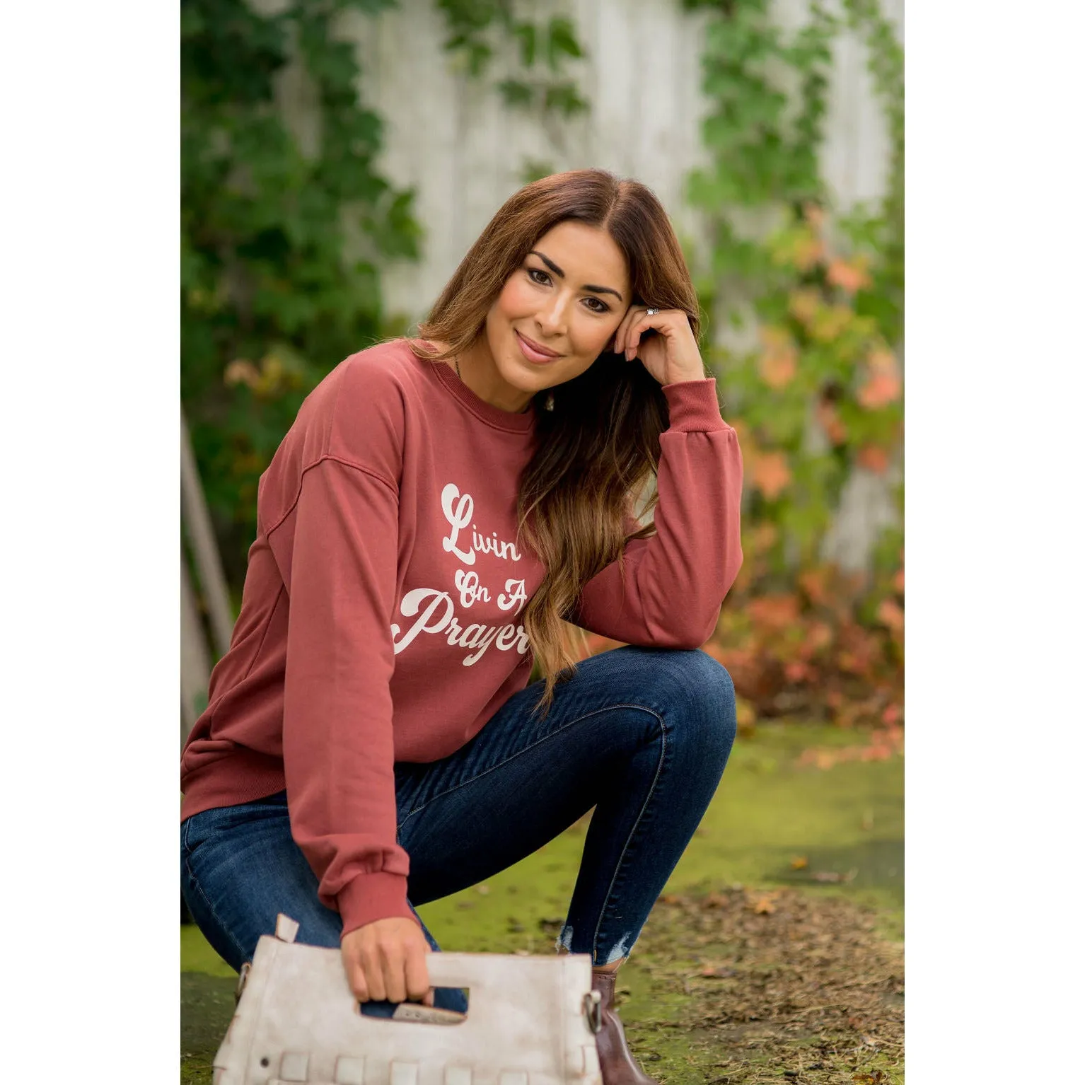 Livin On A Prayer Crewneck
