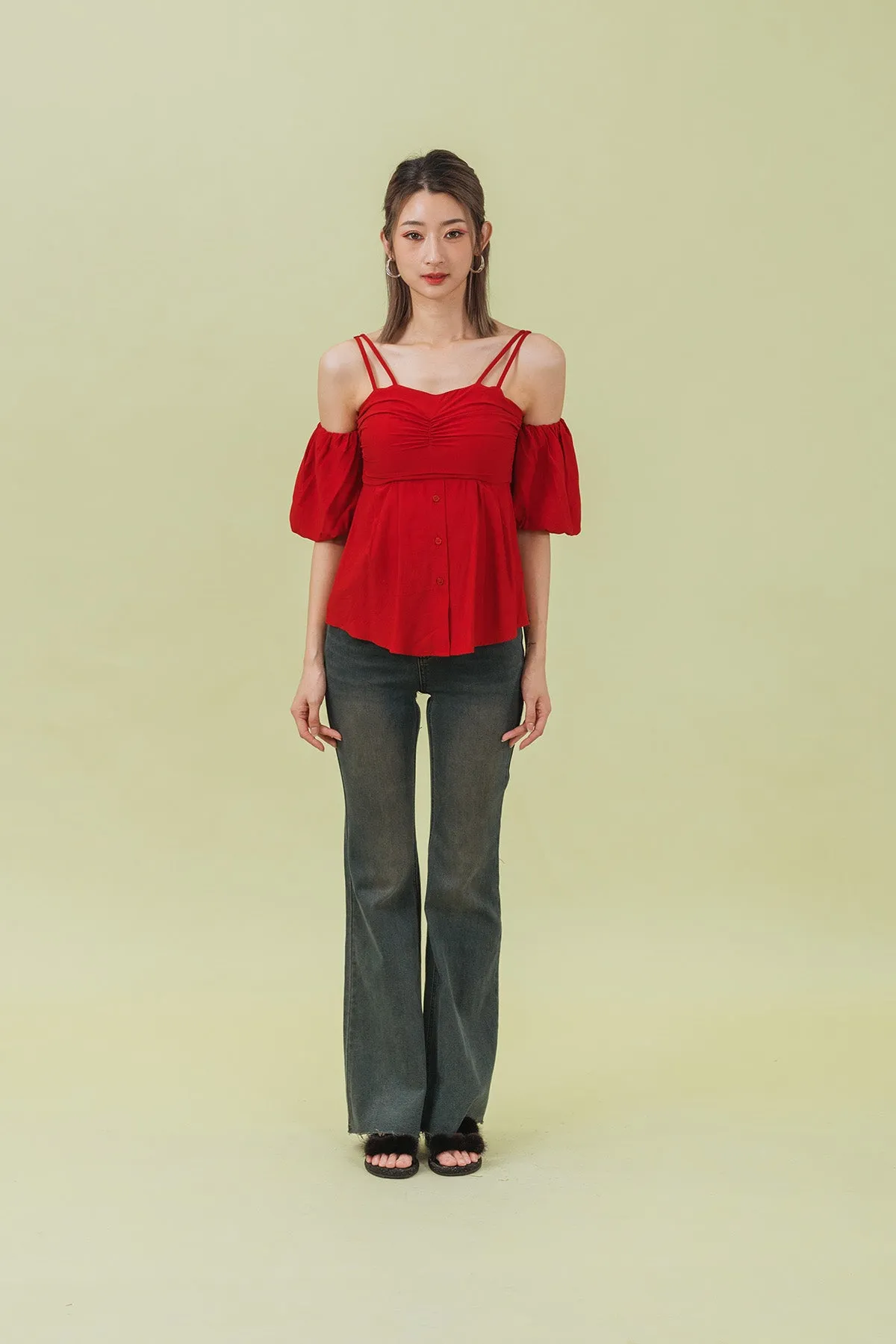 Loevinna Wide Leg Flared Jeans