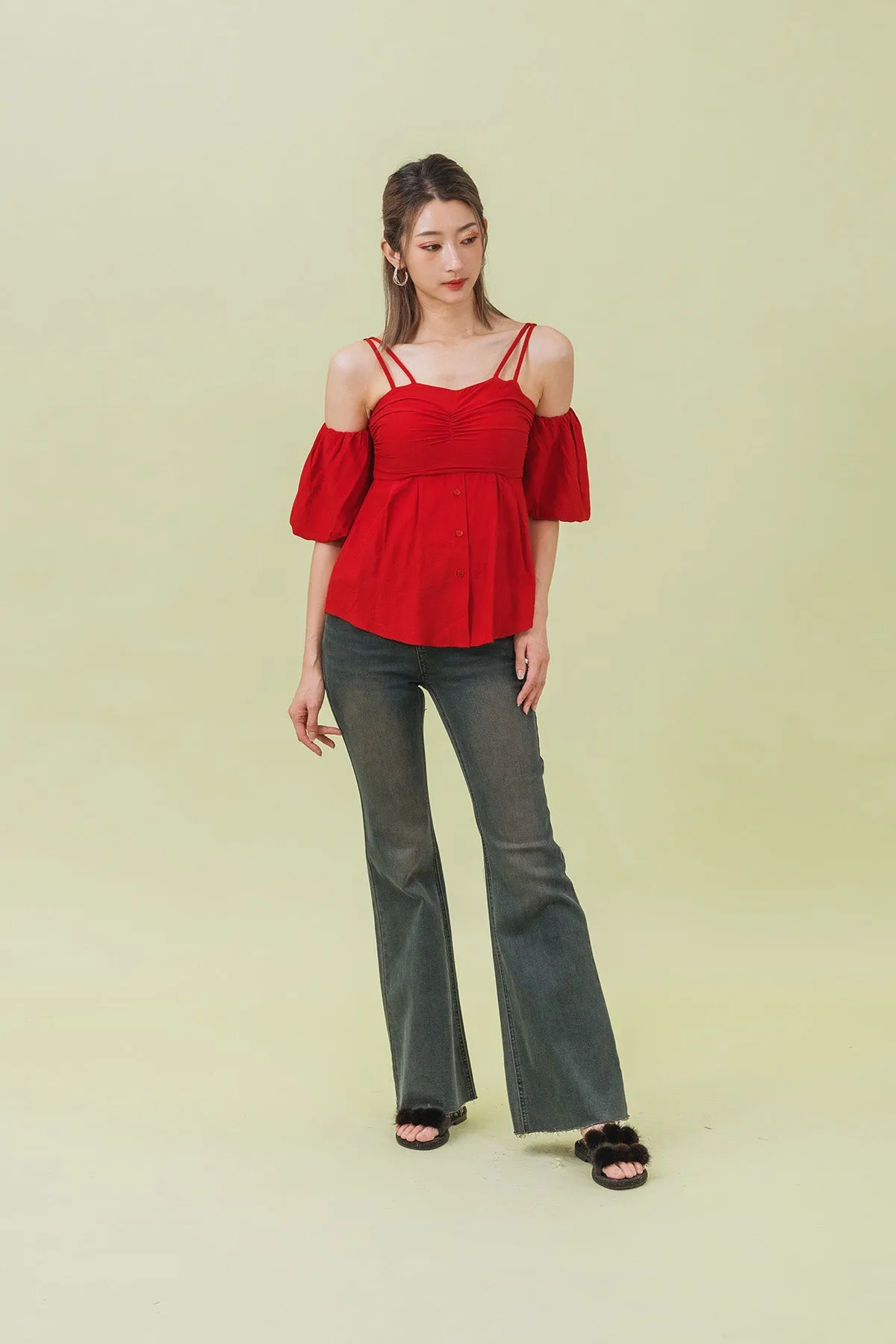 Loevinna Wide Leg Flared Jeans