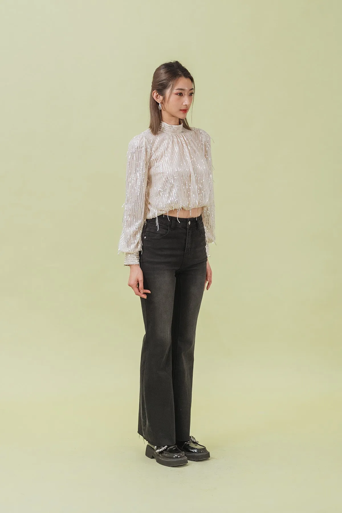 Loevinna Wide Leg Flared Jeans