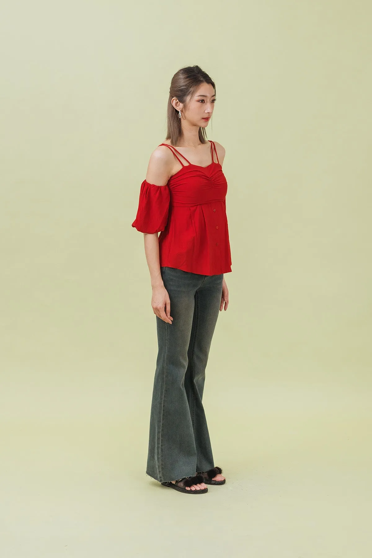 Loevinna Wide Leg Flared Jeans