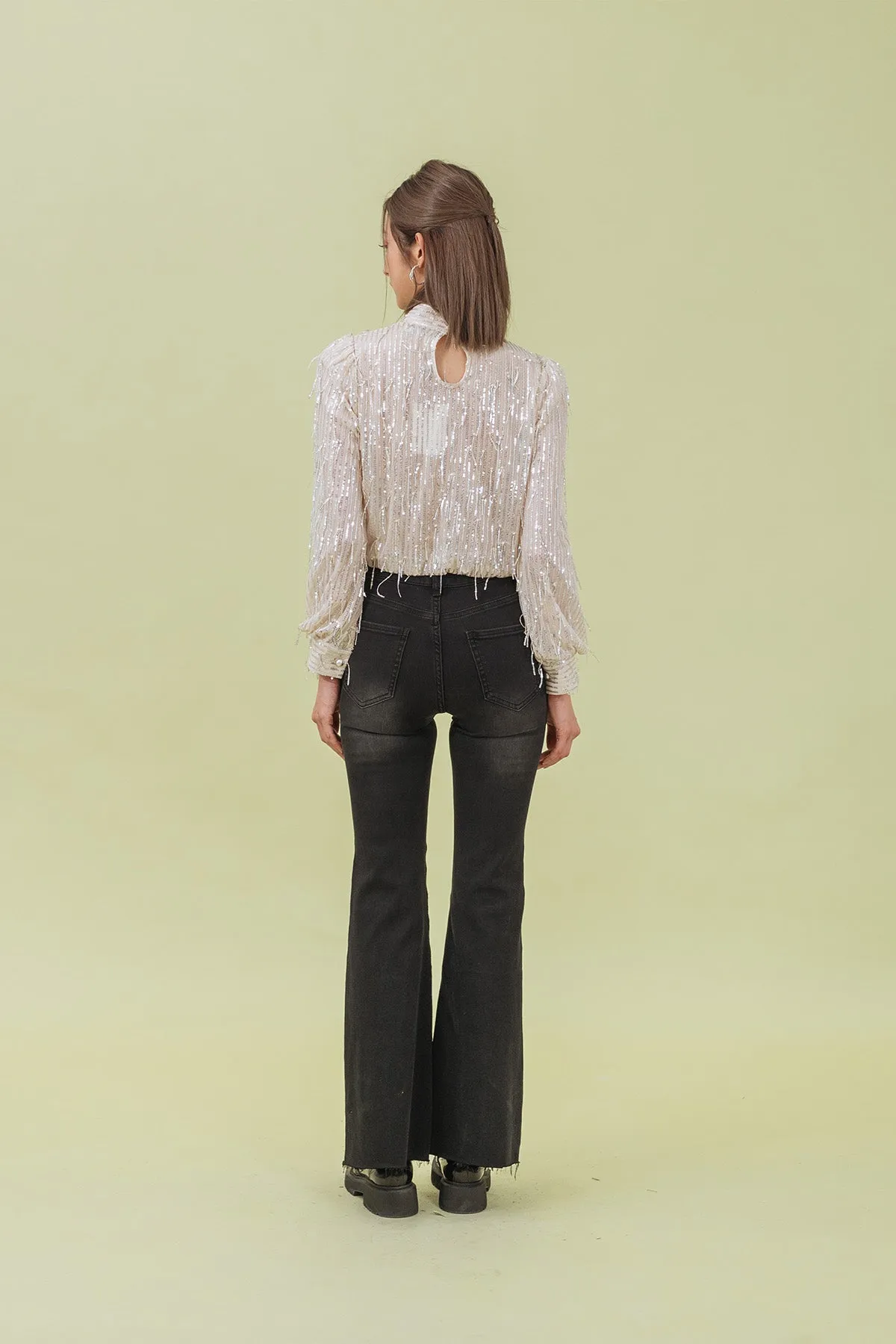 Loevinna Wide Leg Flared Jeans