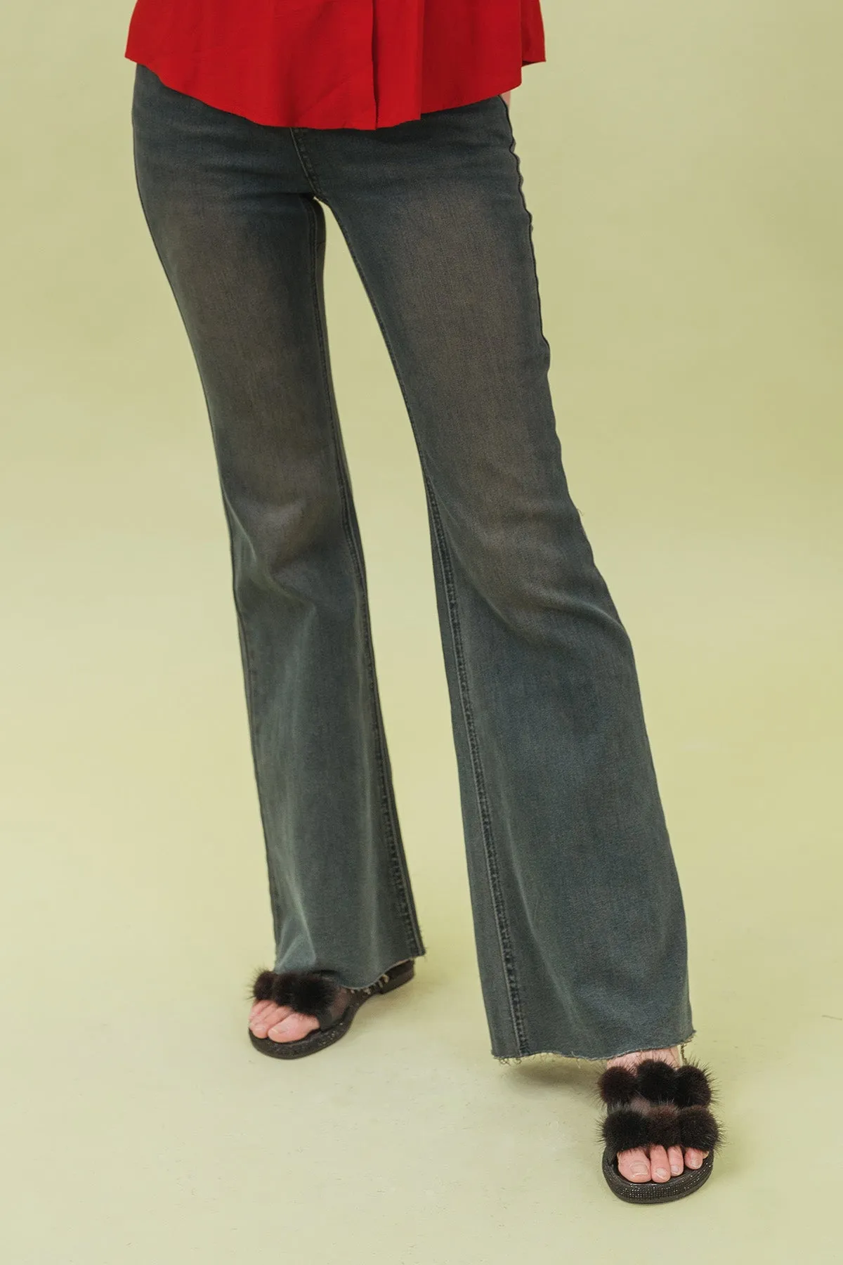 Loevinna Wide Leg Flared Jeans