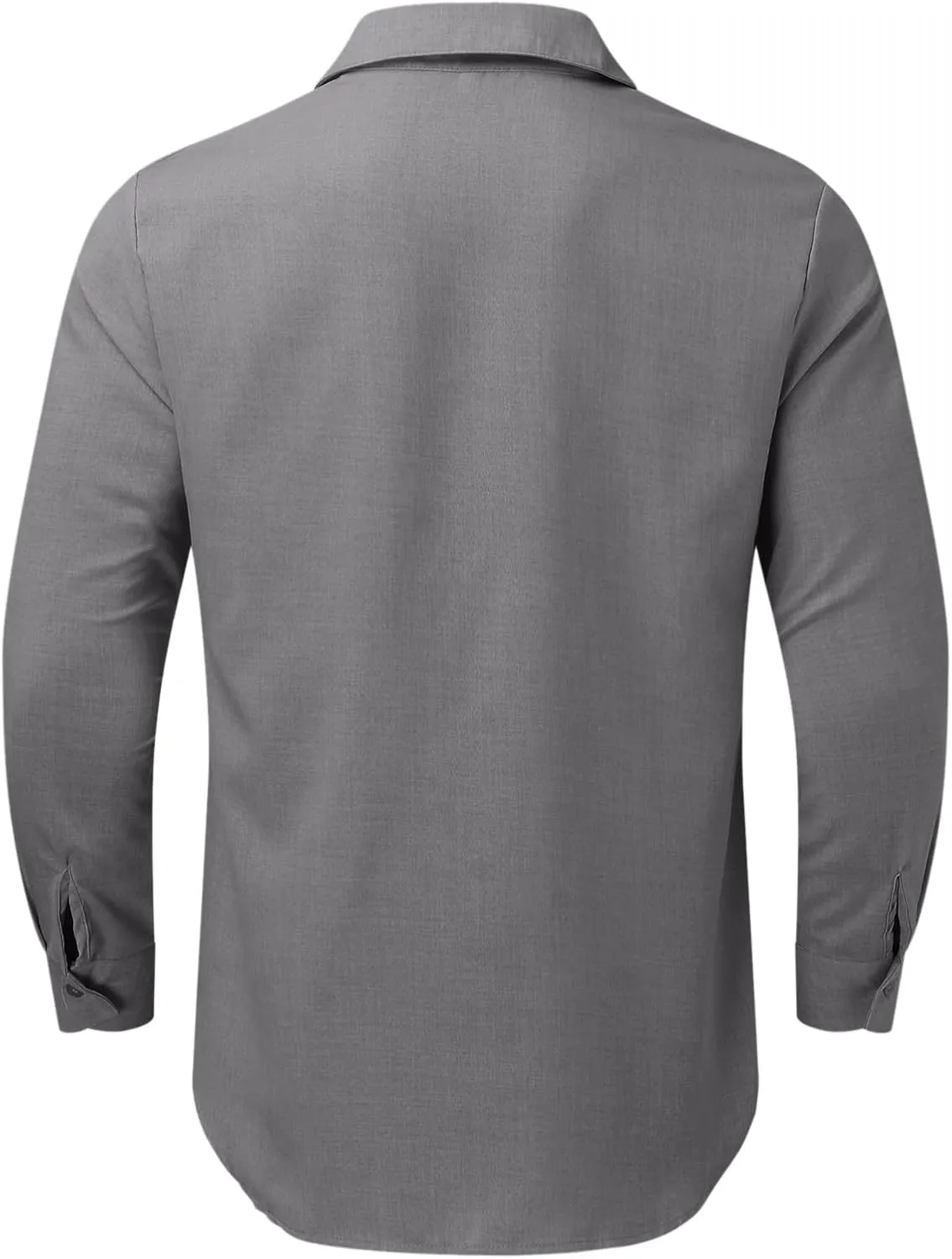 Long Sleeve Shirt Men Lapel Cotton Solid Color Pocket Long Sleeve Shirt Top Long Sleeve Shirt Mens Casual Shirts