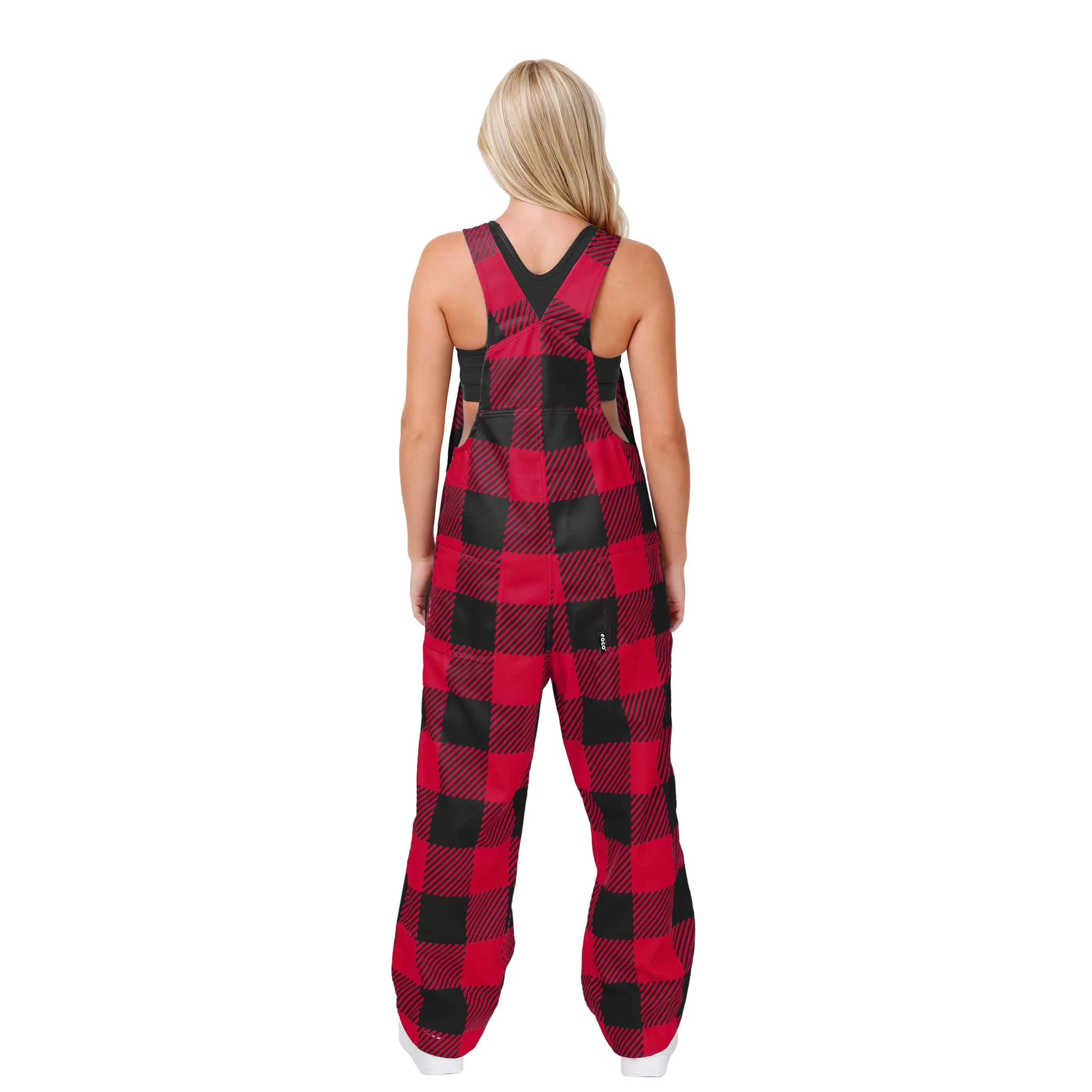 Louisville Cardinals NCAA Womens Plaid Bib Overalls