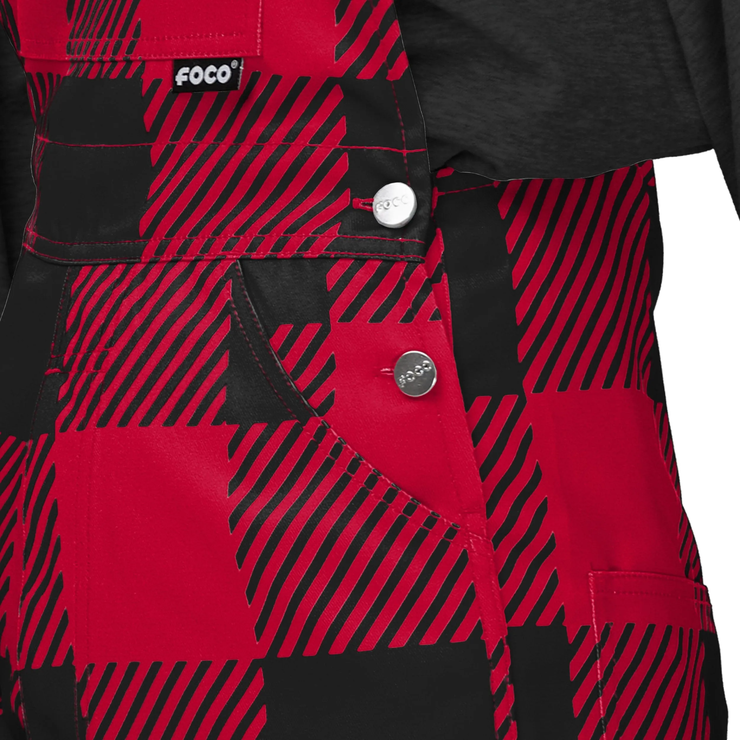 Louisville Cardinals NCAA Womens Plaid Bib Overalls