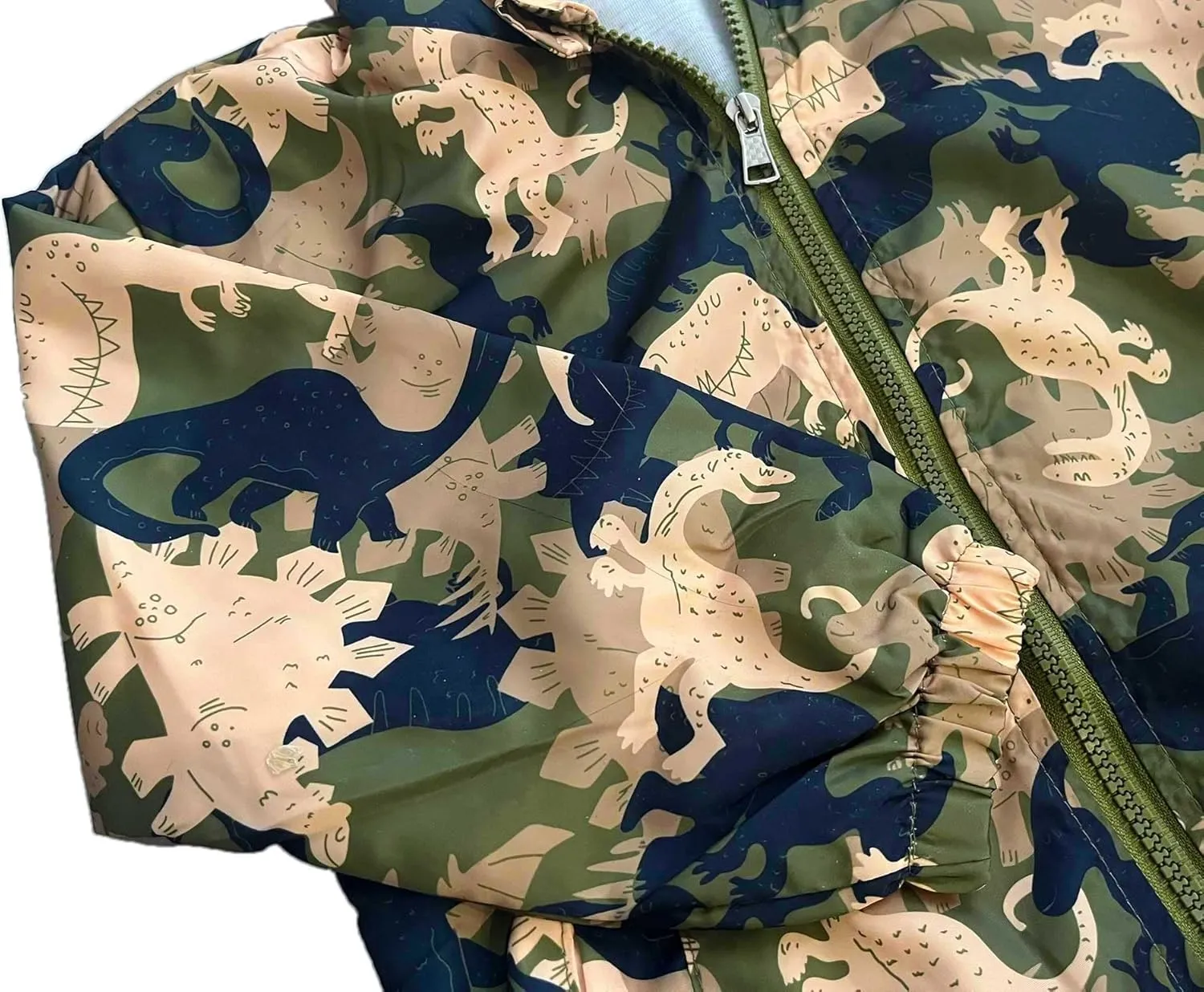 lymanchi Kids Baby Boy Dinosaur Hooded Zip Jackets Windbreaker Casual Outerwear