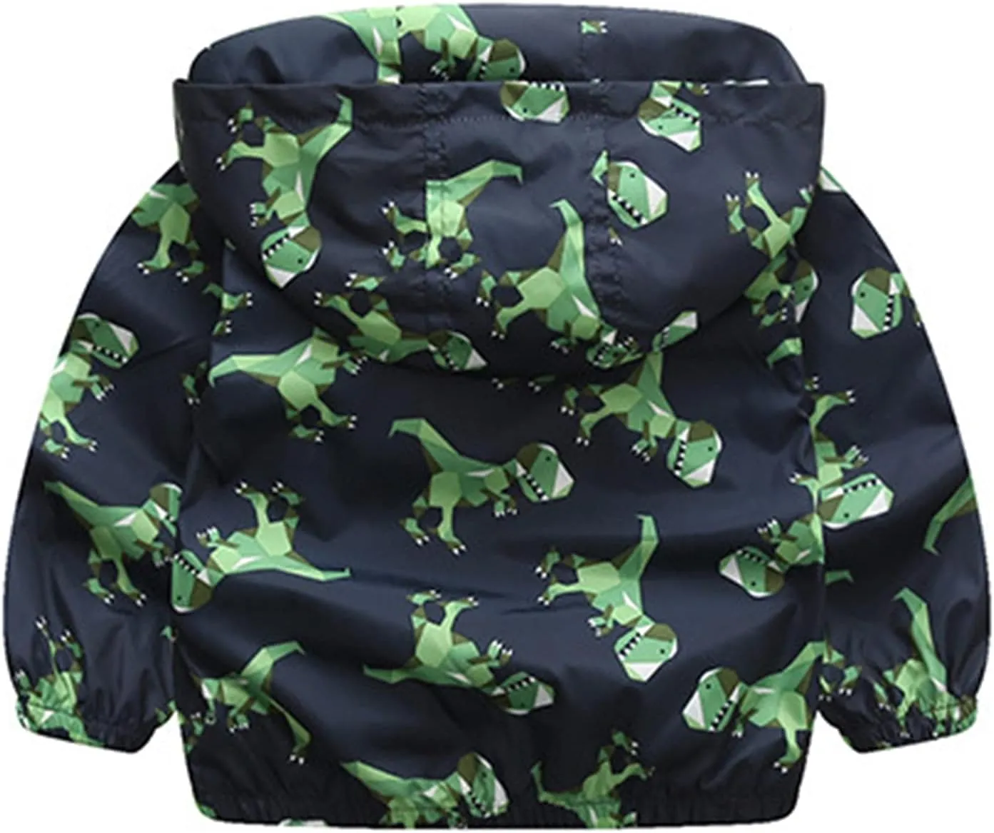 lymanchi Kids Baby Boy Dinosaur Hooded Zip Jackets Windbreaker Casual Outerwear