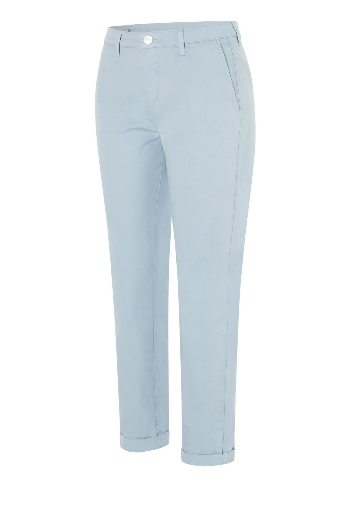 MAC Cotton Ice Blue Chino Turn Up 3075-00-0434-151R
