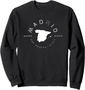 Madrid Spain Retro Vintage Graphic Sweatshirt
