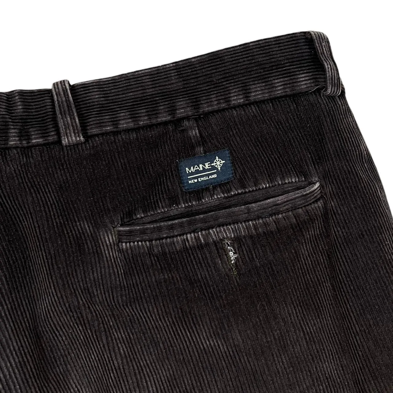 MAINE New England Classic Dark Brown Corduroy Cord Straight Leg Trousers