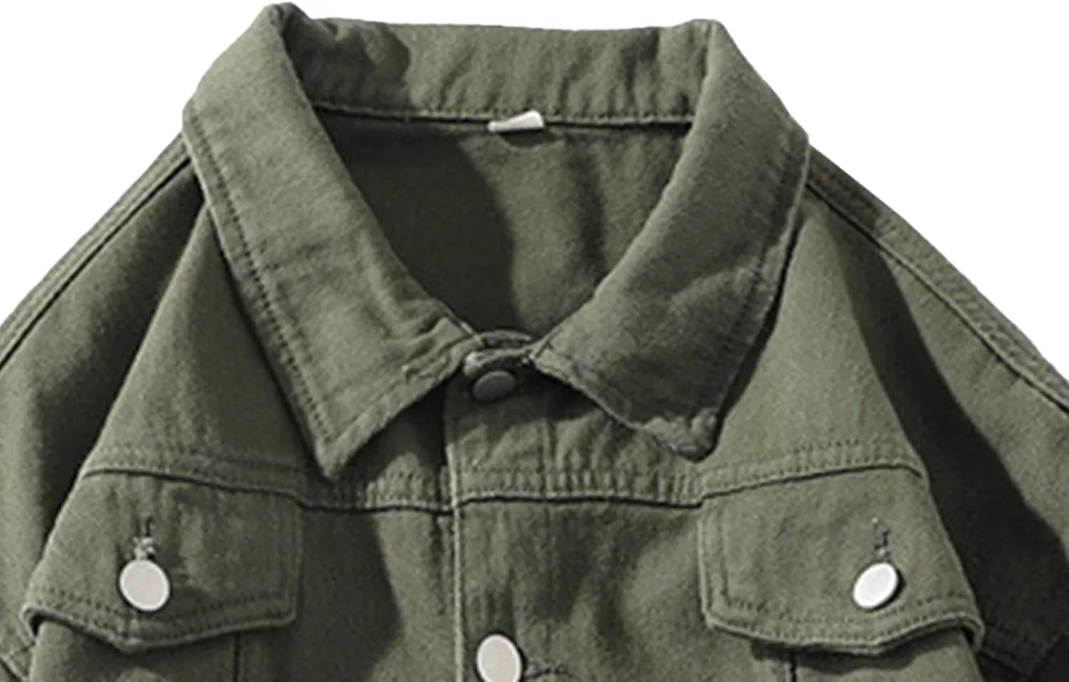 Maiyifu-GJ Men's Casual Classic Denim Jacket Button Down Trucker Jacket Jean Coat Slim Fit Distressed Motorcycle Coat