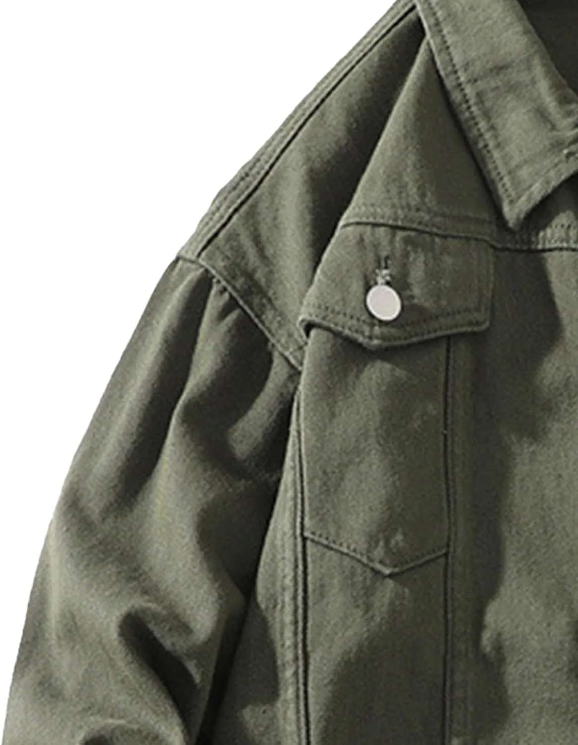 Maiyifu-GJ Men's Casual Classic Denim Jacket Button Down Trucker Jacket Jean Coat Slim Fit Distressed Motorcycle Coat
