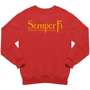 Marines Gold Semper Fi Marines Sweatshirt