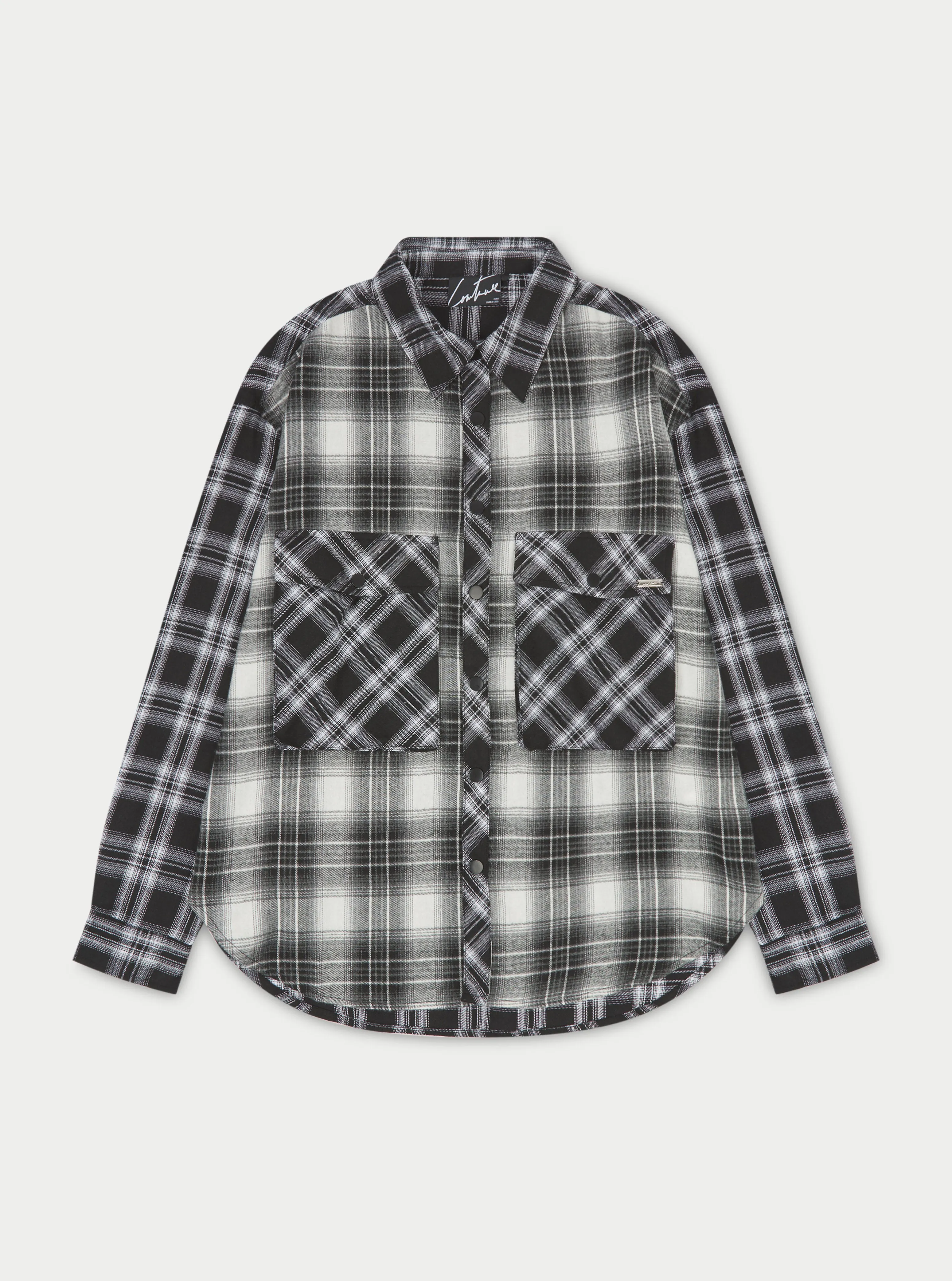 MEMBERS ONLY FLANNEL SHIRT - BLACK