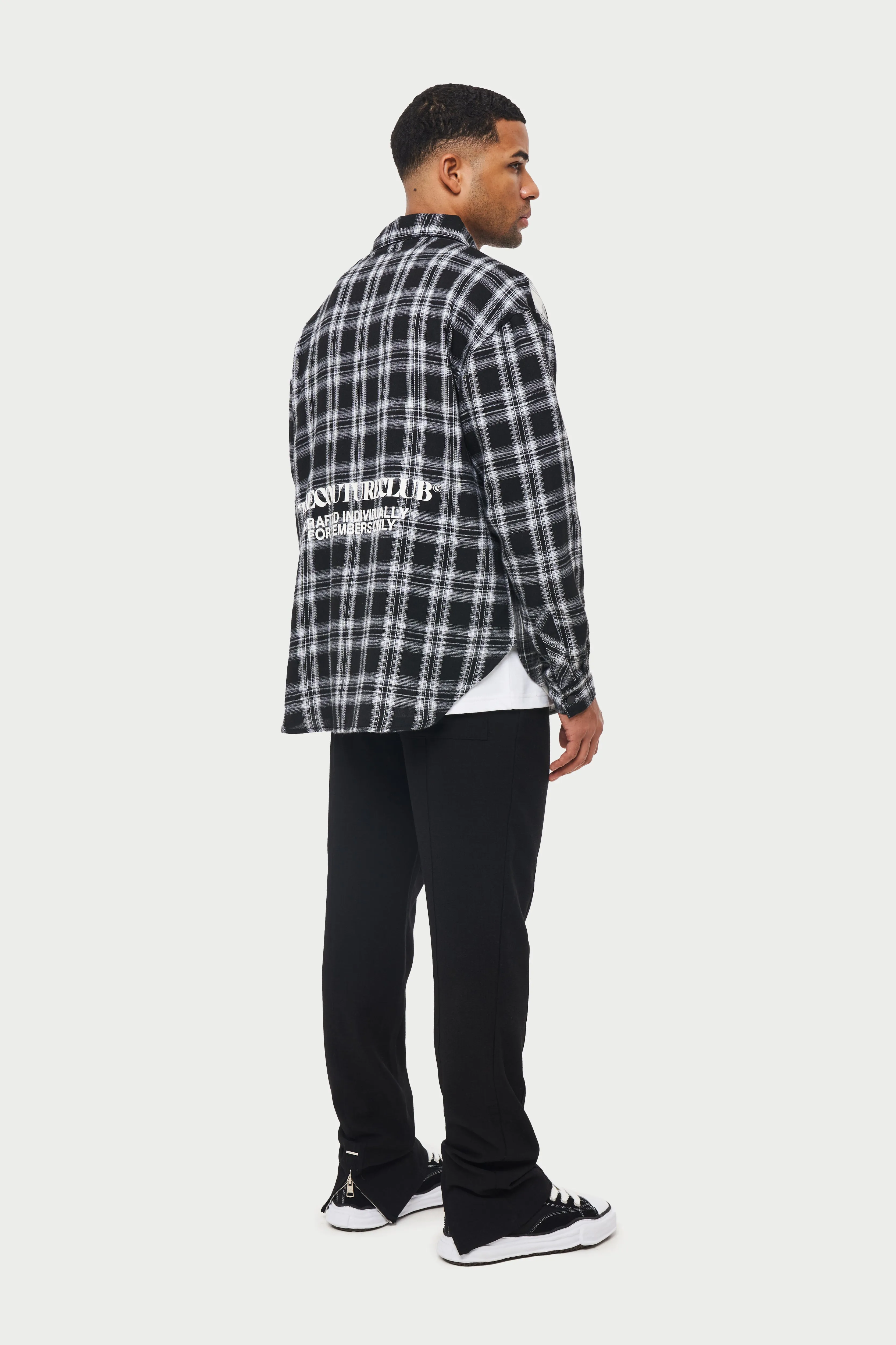 MEMBERS ONLY FLANNEL SHIRT - BLACK