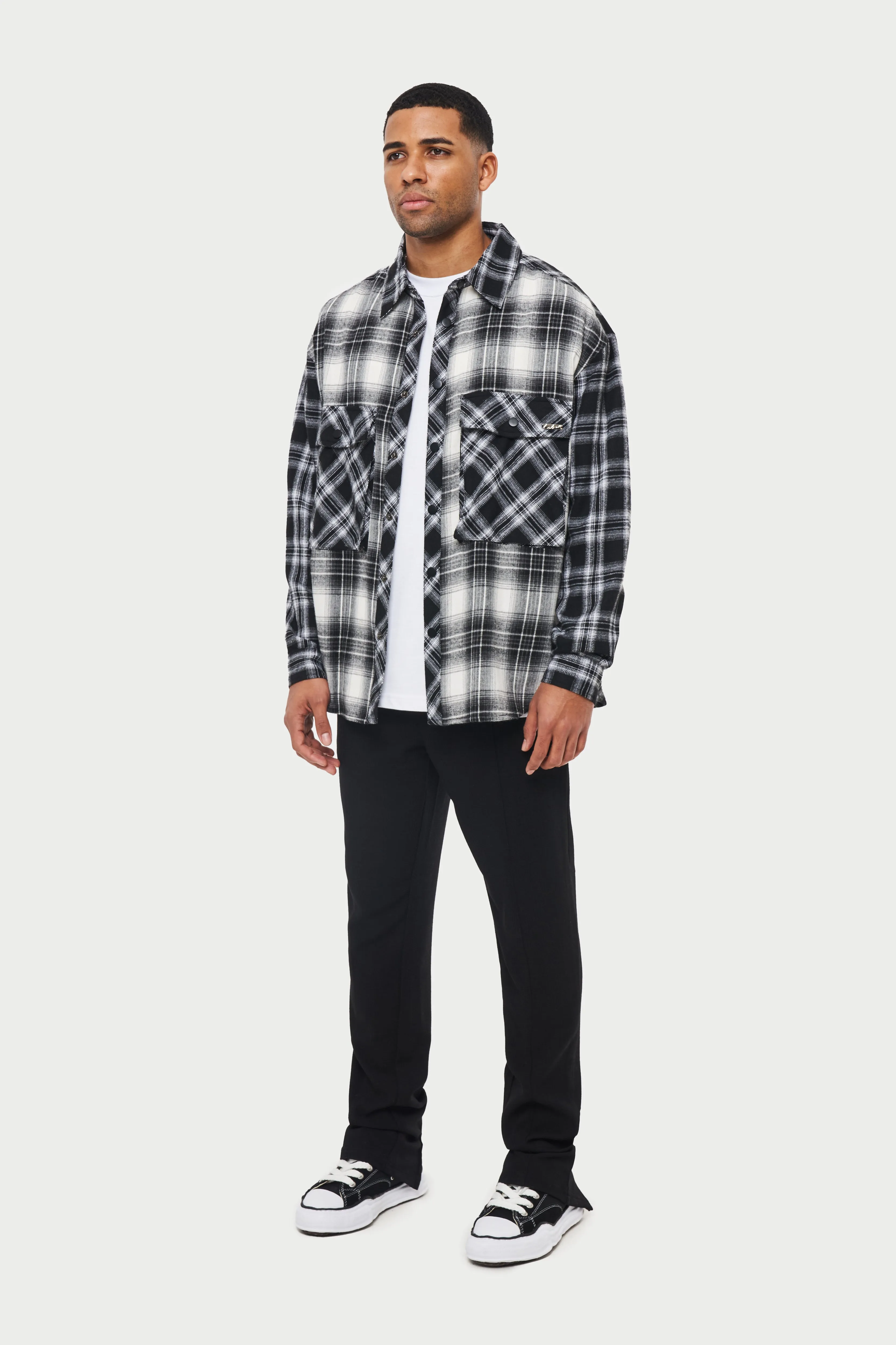 MEMBERS ONLY FLANNEL SHIRT - BLACK