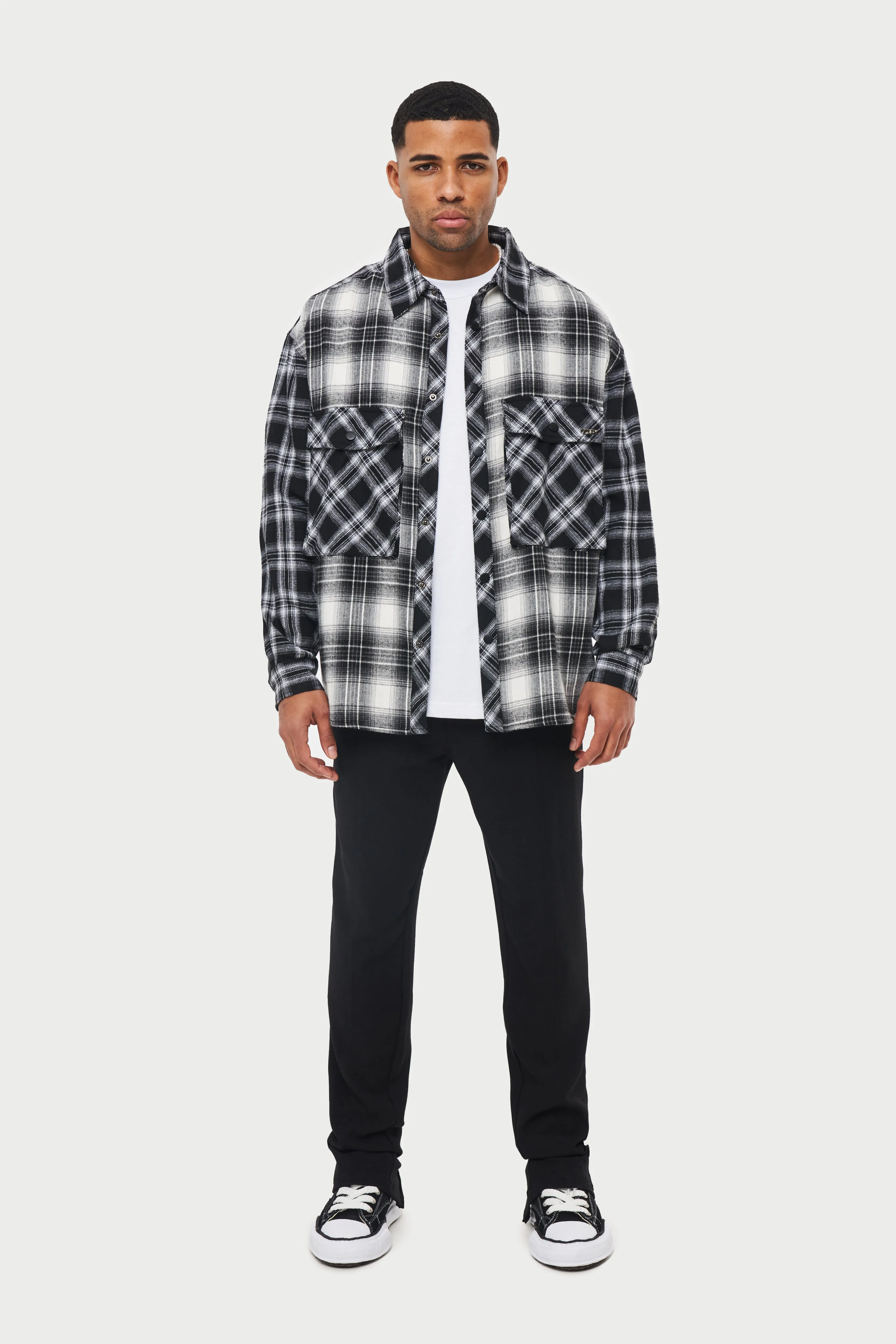 MEMBERS ONLY FLANNEL SHIRT - BLACK