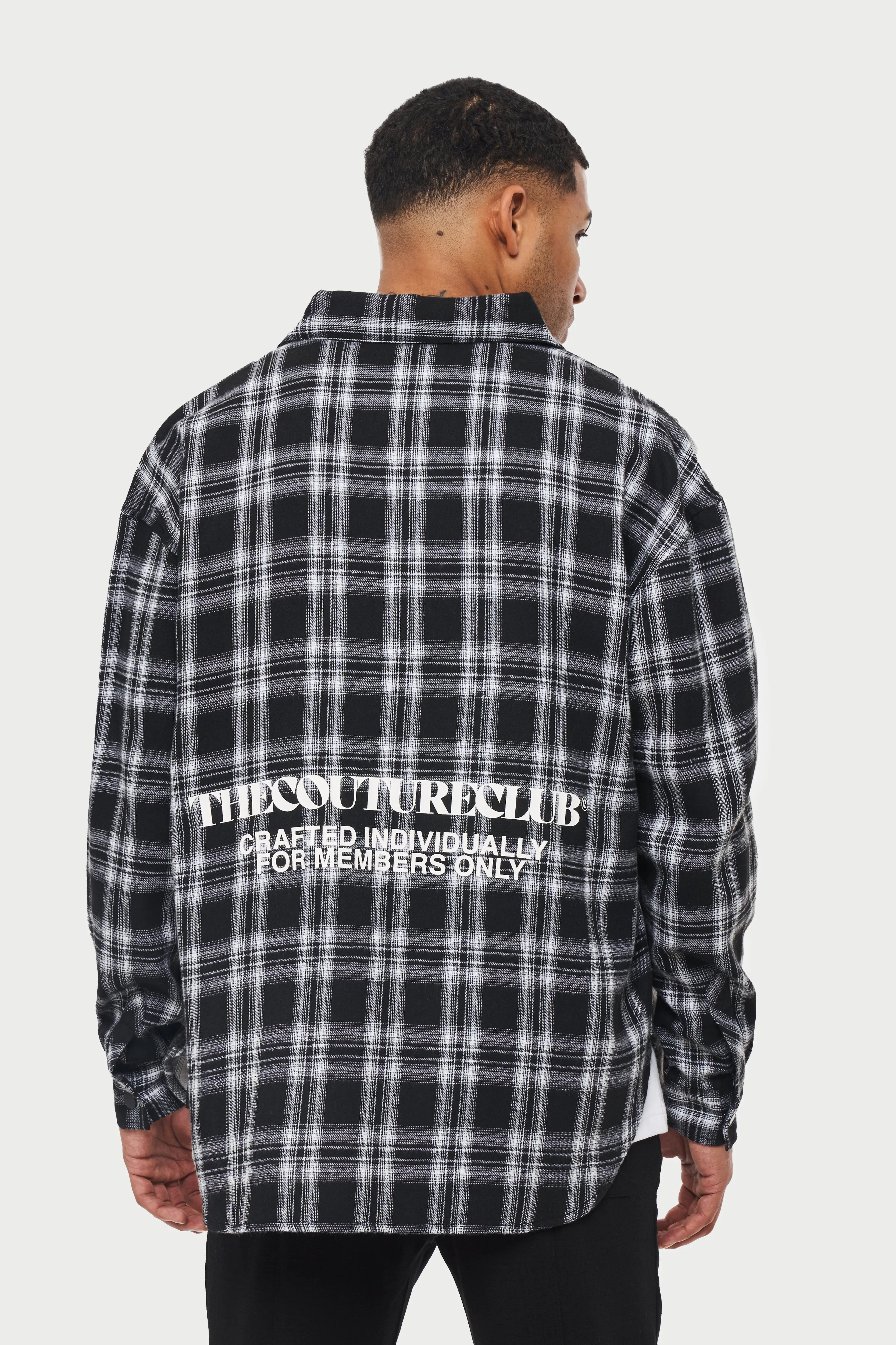 MEMBERS ONLY FLANNEL SHIRT - BLACK