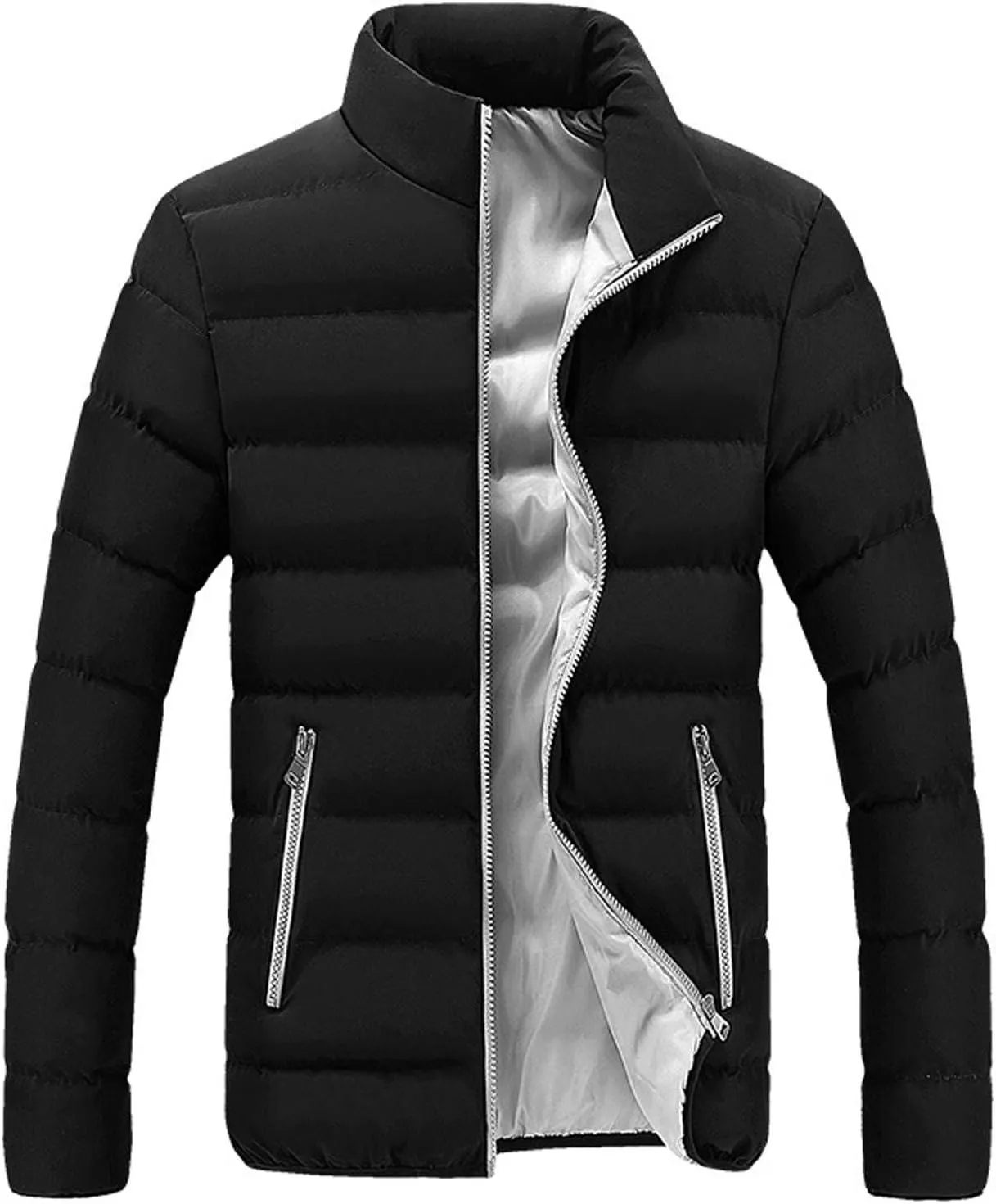 Men Winter Coats Light Packable Puffer Jacket Casual Outerwear Stand Collar Warm Mens Down Jacket Outdoor Ski Jacket