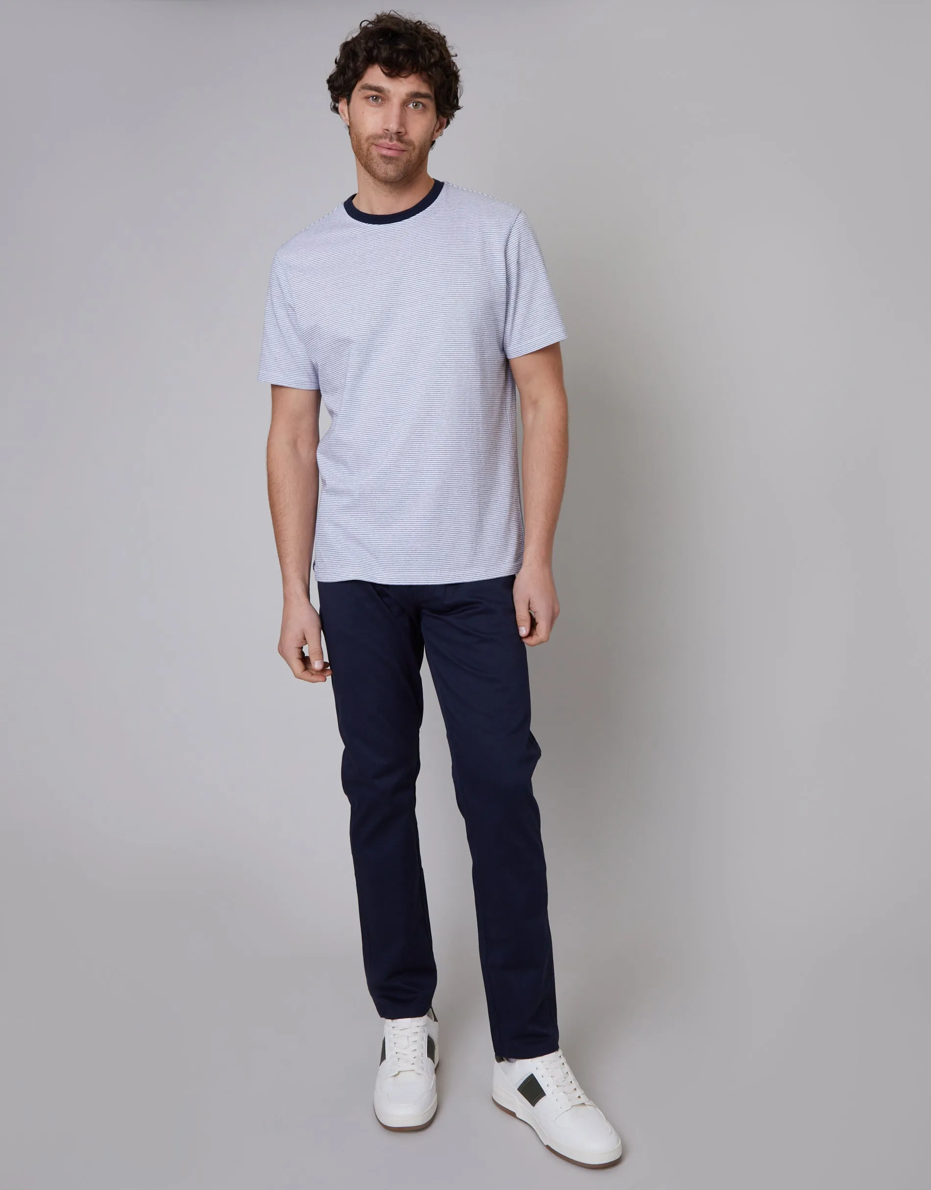 Men's Black & Navy Regular Fit Chino Trousers (2 Pack)