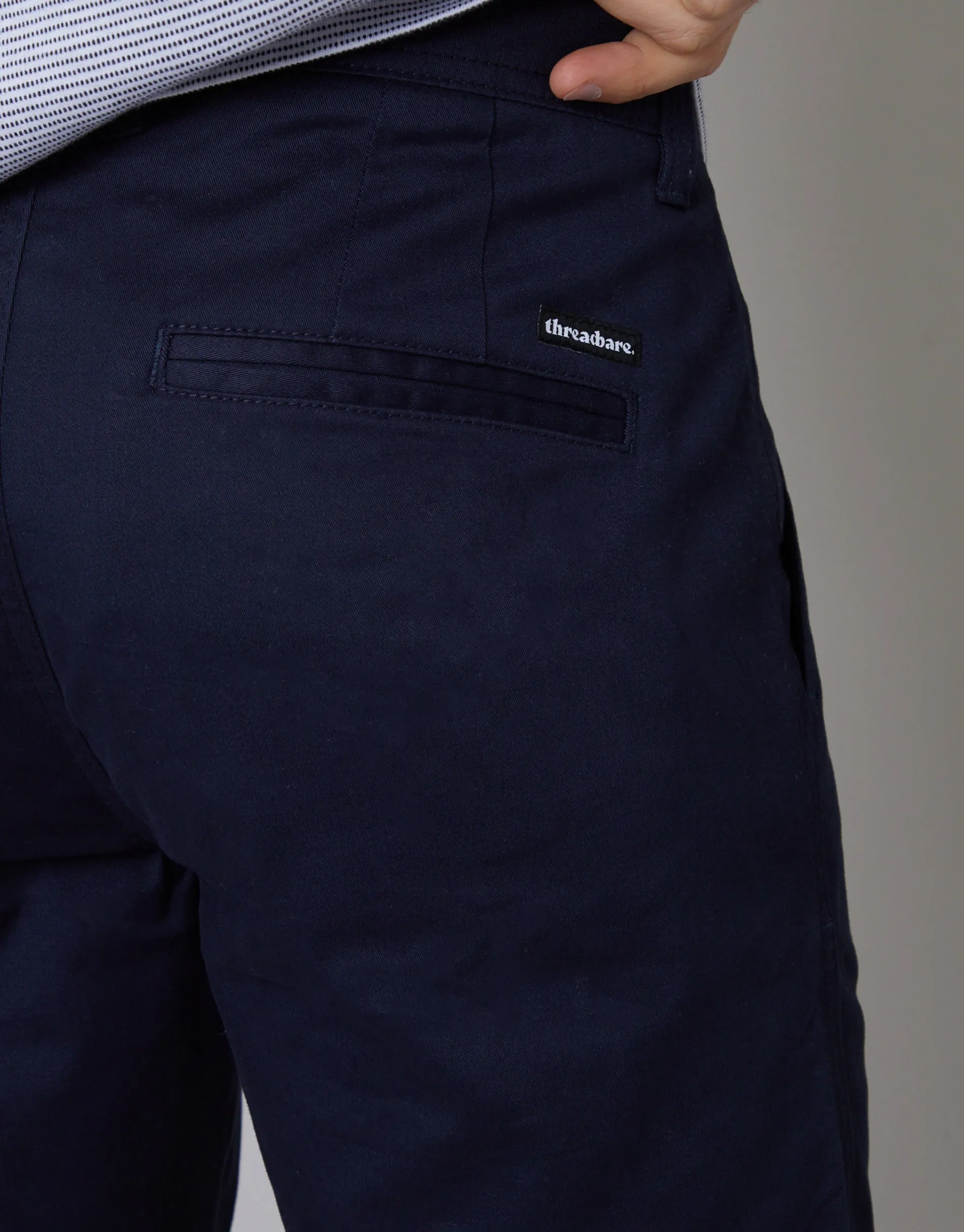 Men's Black & Navy Regular Fit Chino Trousers (2 Pack)