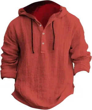 Mens Casual Long Sleeve Cotton Linen Shirts Color Pocket Long Sleeve Shirt Top Long Sleeve Shirts for Men Mens