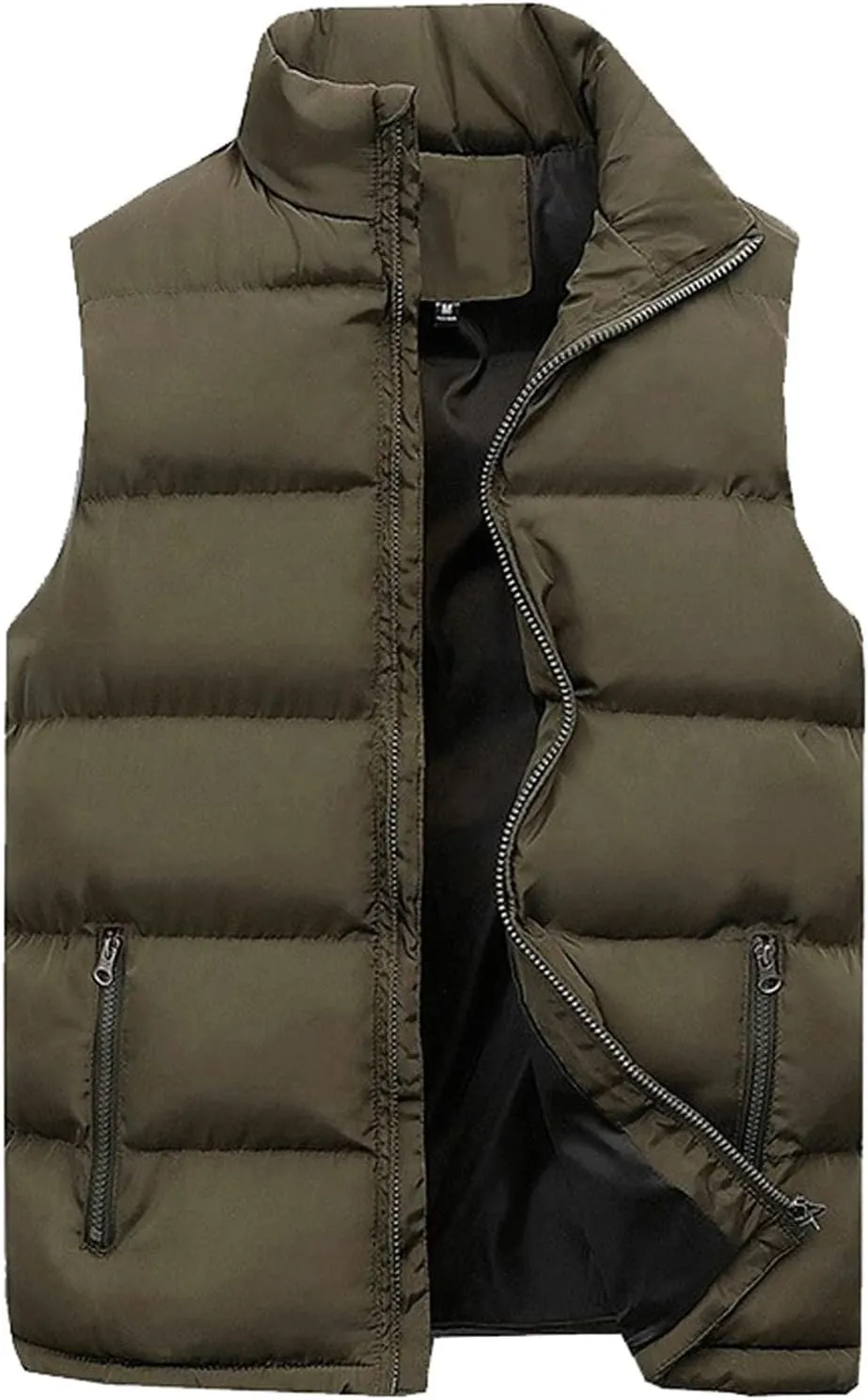 Men's Casual Outerwear Vest Lightweight Full-Zip Sleeveless Jacket Outdoor Hiking Running Travel Golf Vest Pockets