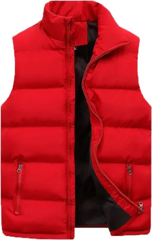 Men's Casual Outerwear Vest Lightweight Full-Zip Sleeveless Jacket Outdoor Hiking Running Travel Golf Vest Pockets