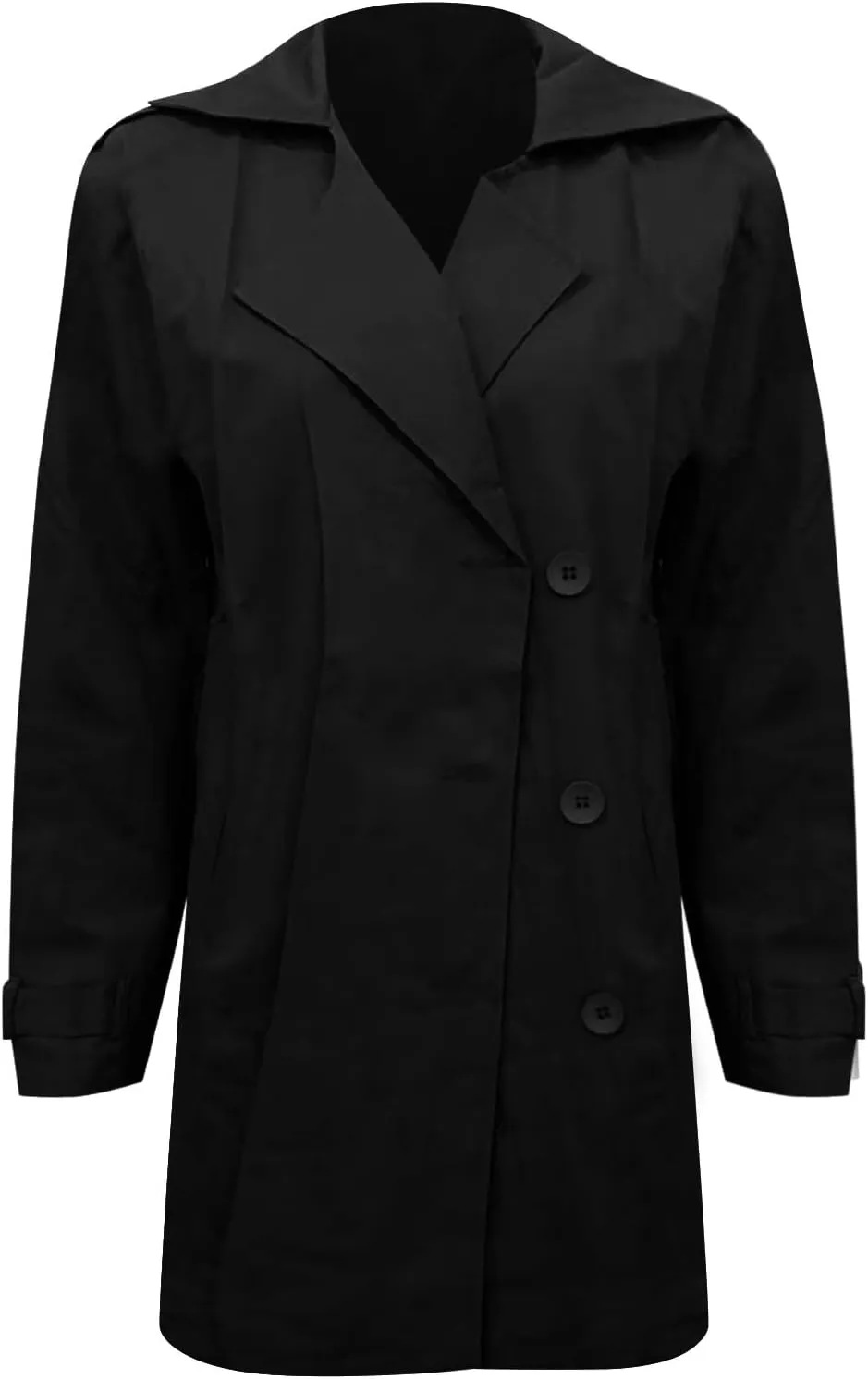 Men's Casual Trench Coat Slim Fit Notched Collar Men's Lengthened Prom Jacket Long Jacket Overcoat Coat with Pockets